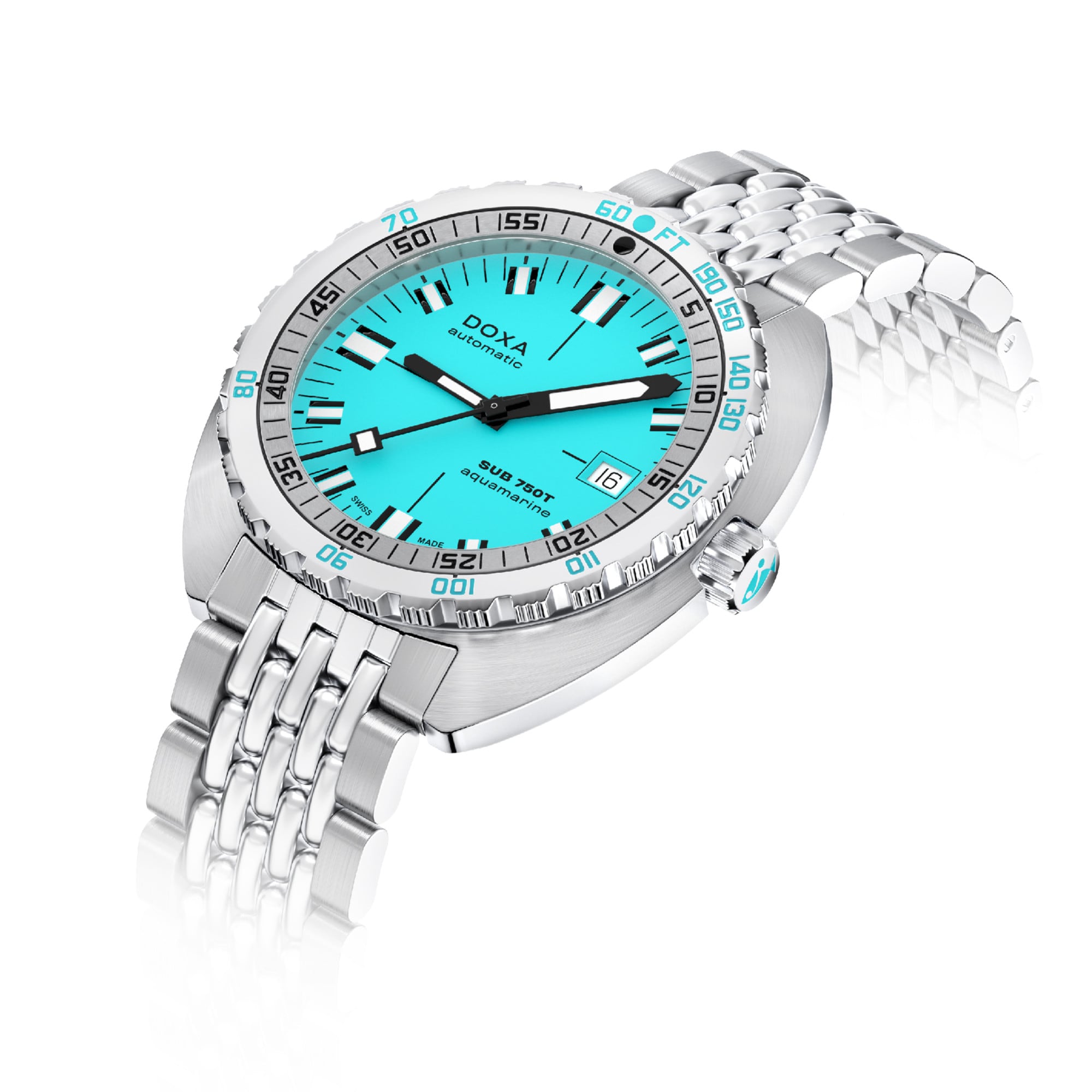 DOXA SUB 750T Aquamarine 825.10.241.10 On Bracelet
