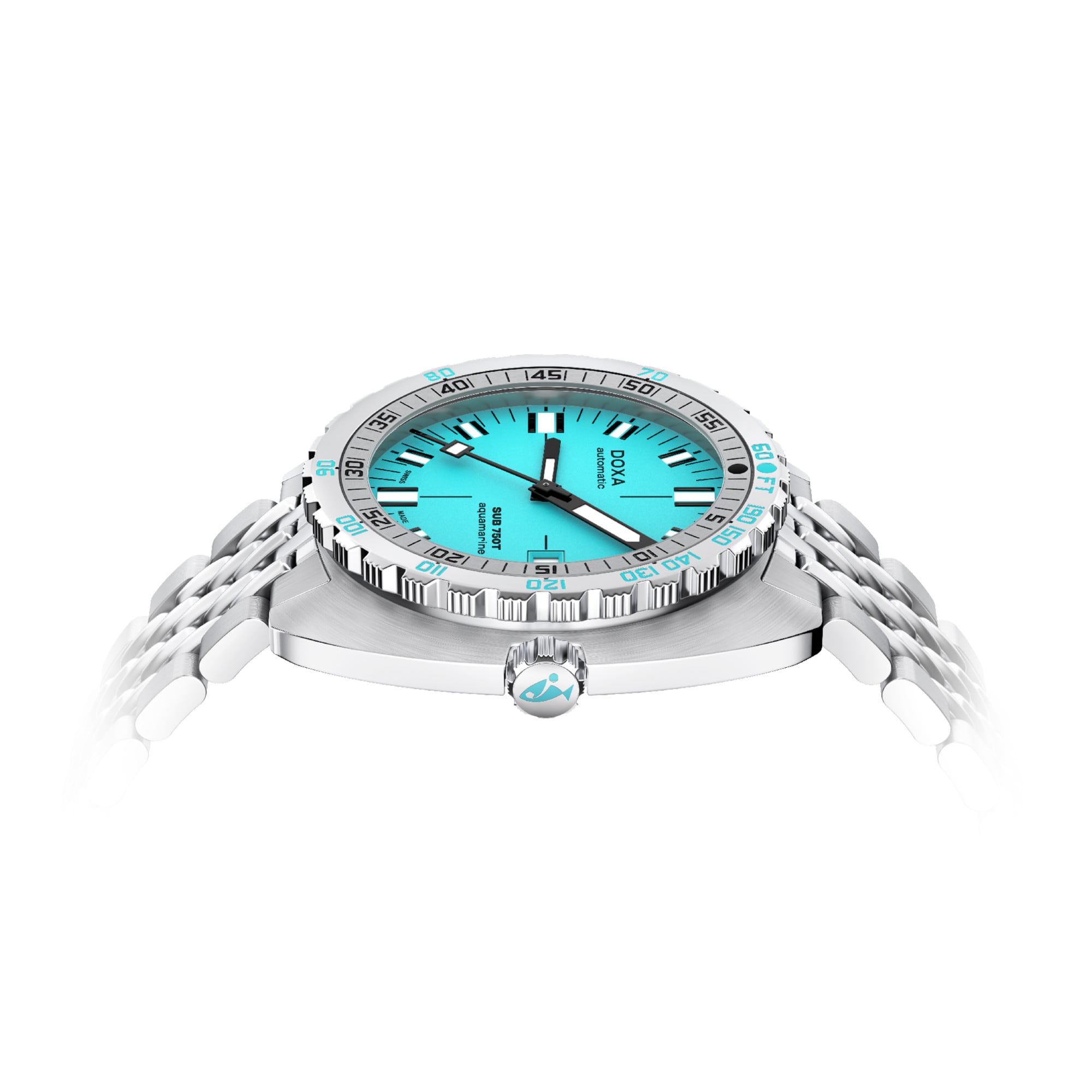 DOXA SUB 750T Aquamarine 825.10.241.10 On Bracelet