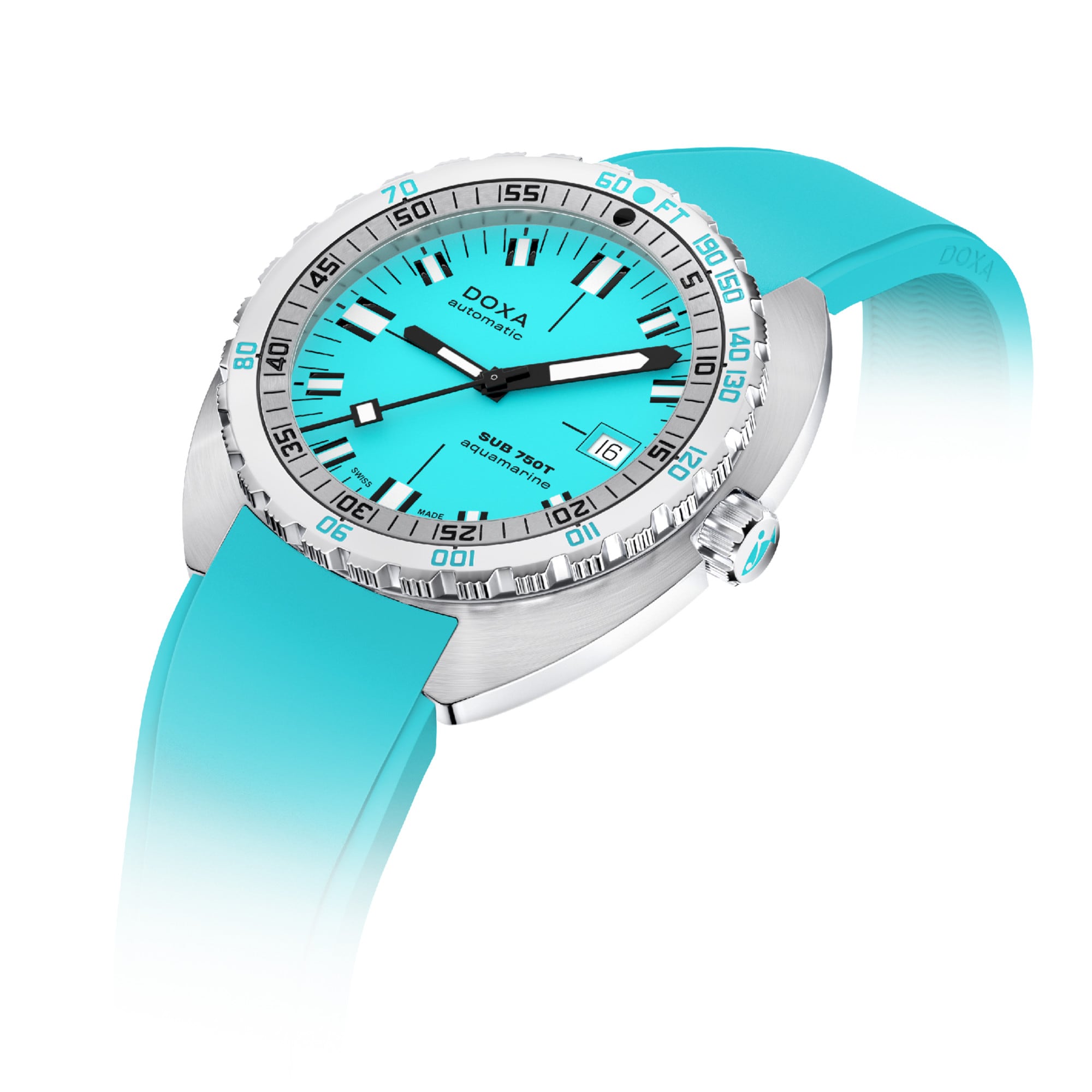 DOXA SUB 750T Aquamarine 825.10.241.25 On Strap