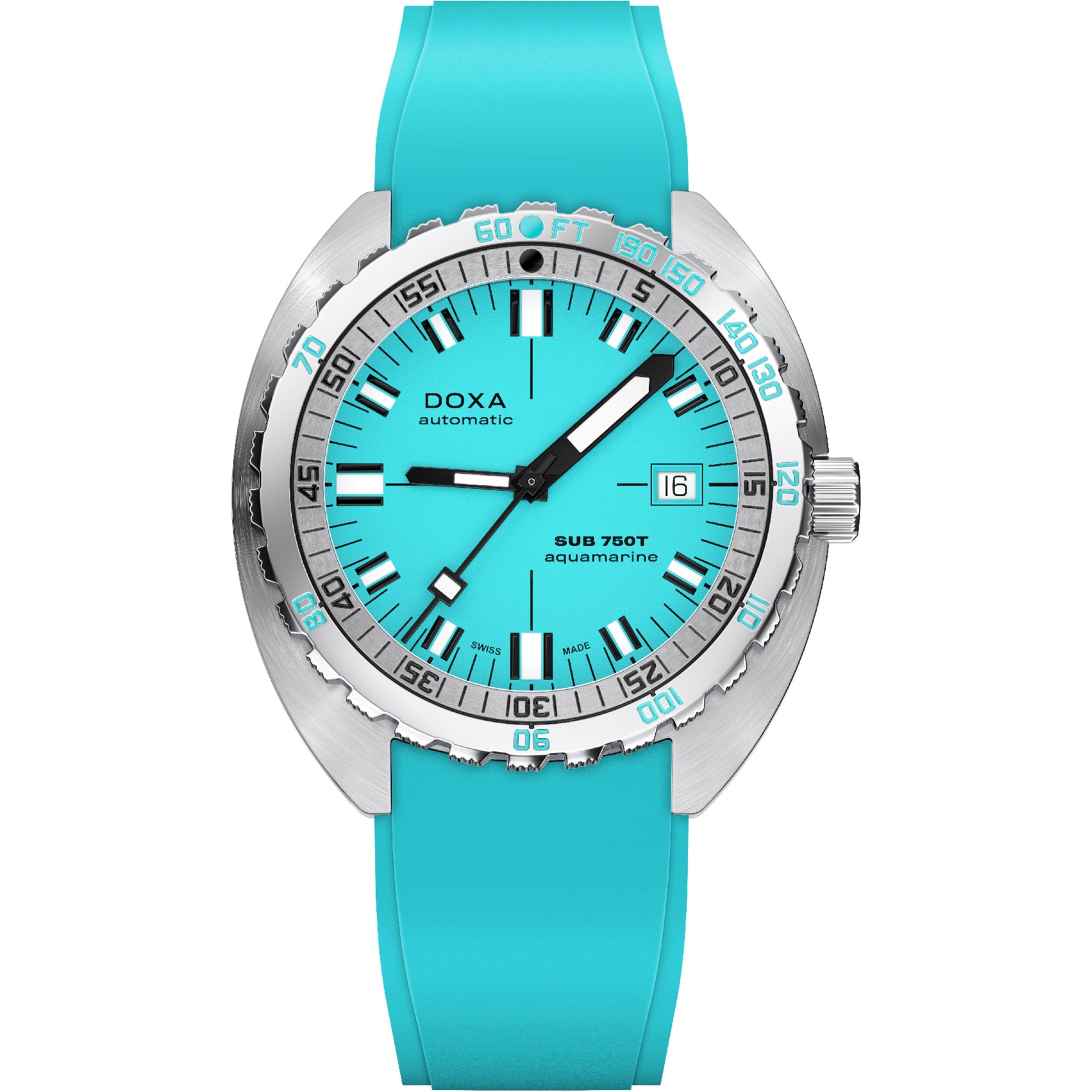 DOXA SUB 750T Aquamarine 825.10.241.25 On Strap