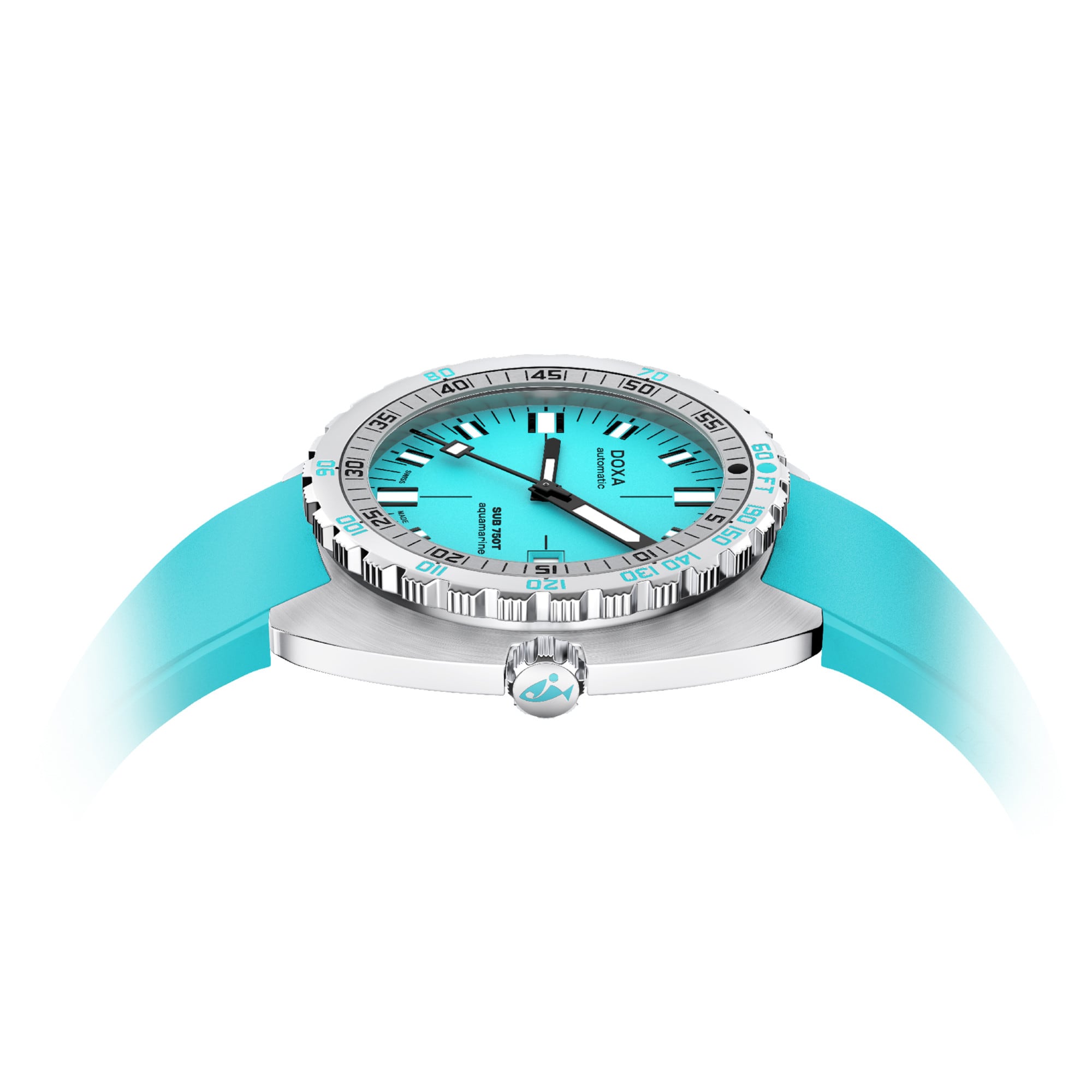 DOXA SUB 750T Aquamarine 825.10.241.25 On Strap