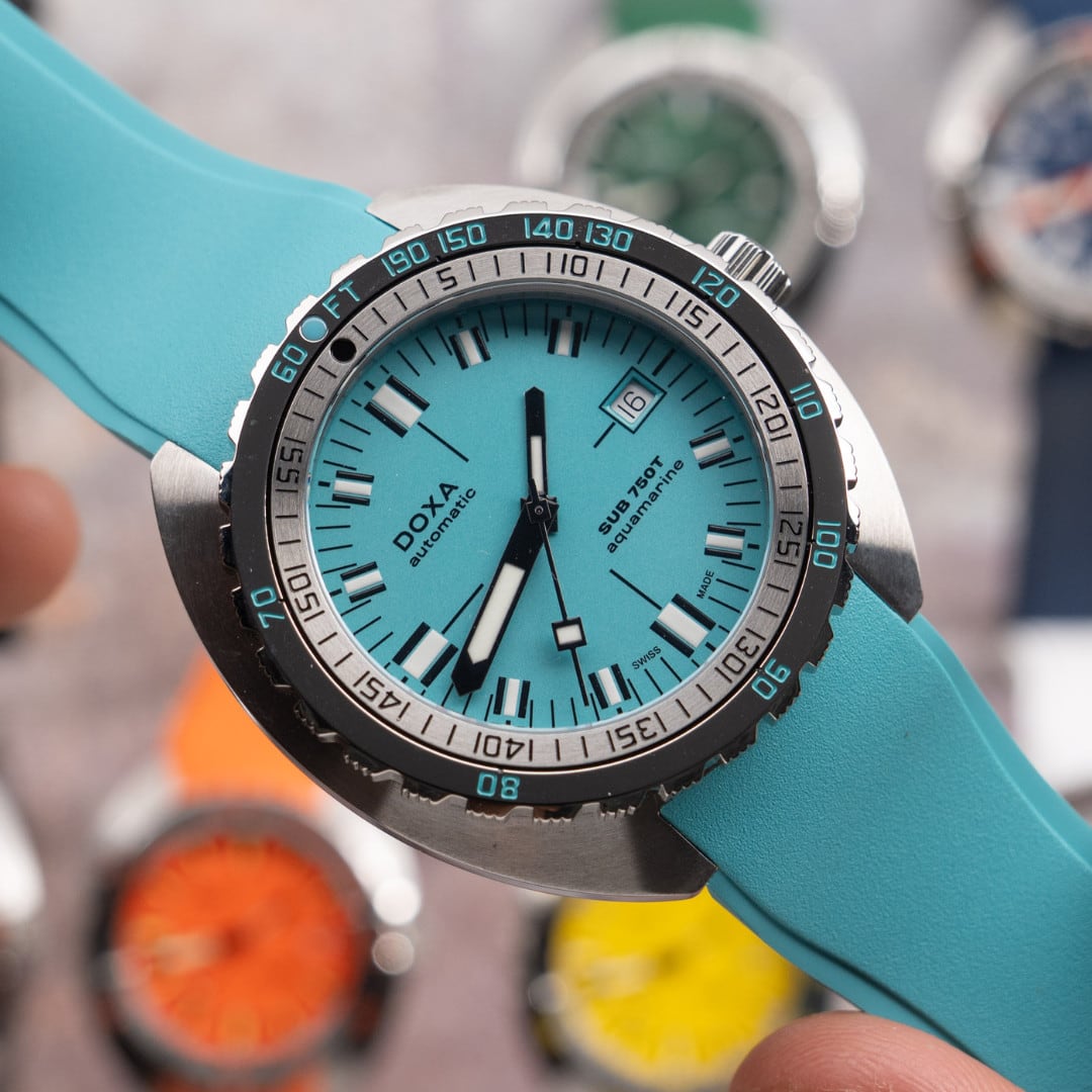 DOXA SUB 750T Aquamarine 825.10.241.25 On Strap