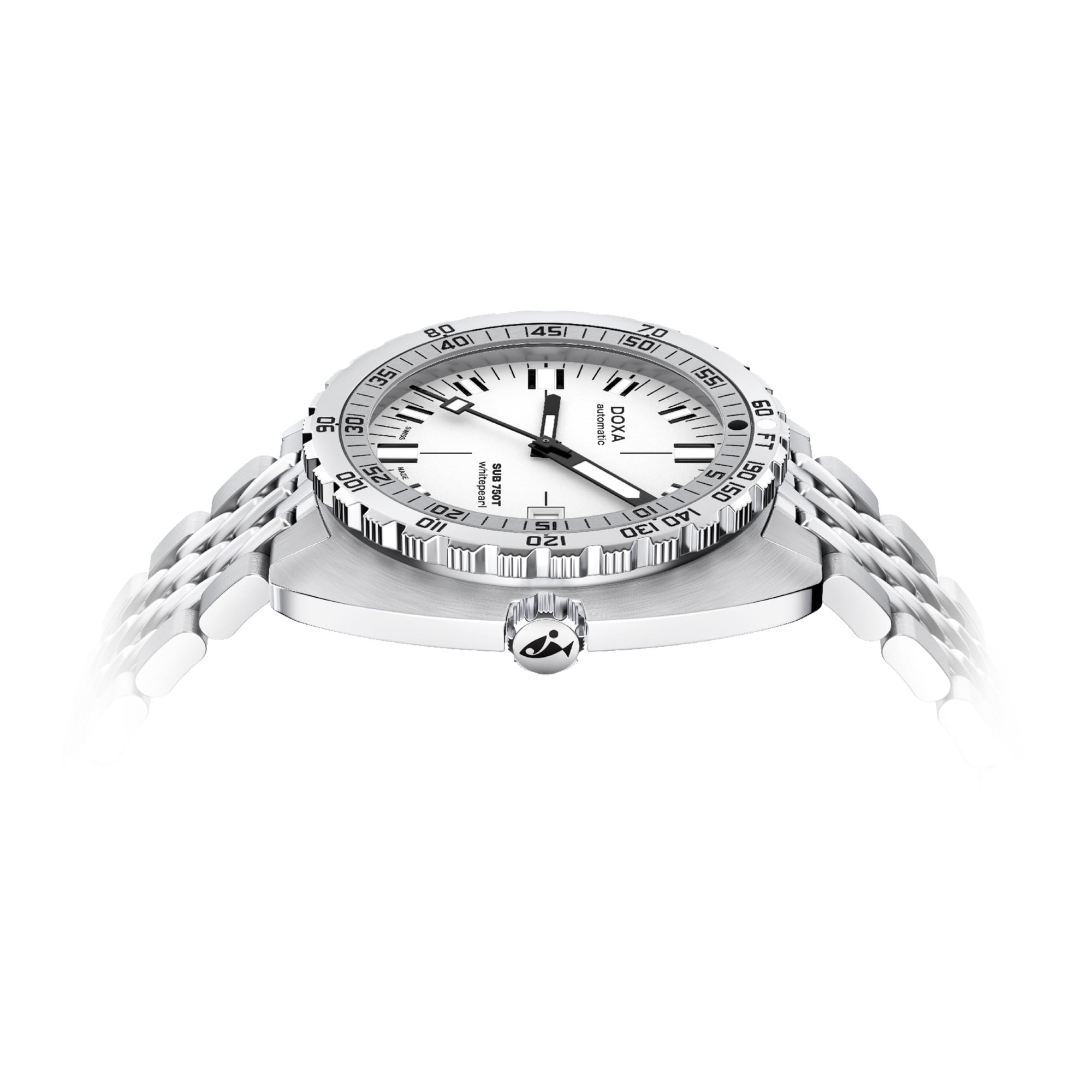 DOXA SUB 750T Whitepearl 825.10.011.10 On Bracelet