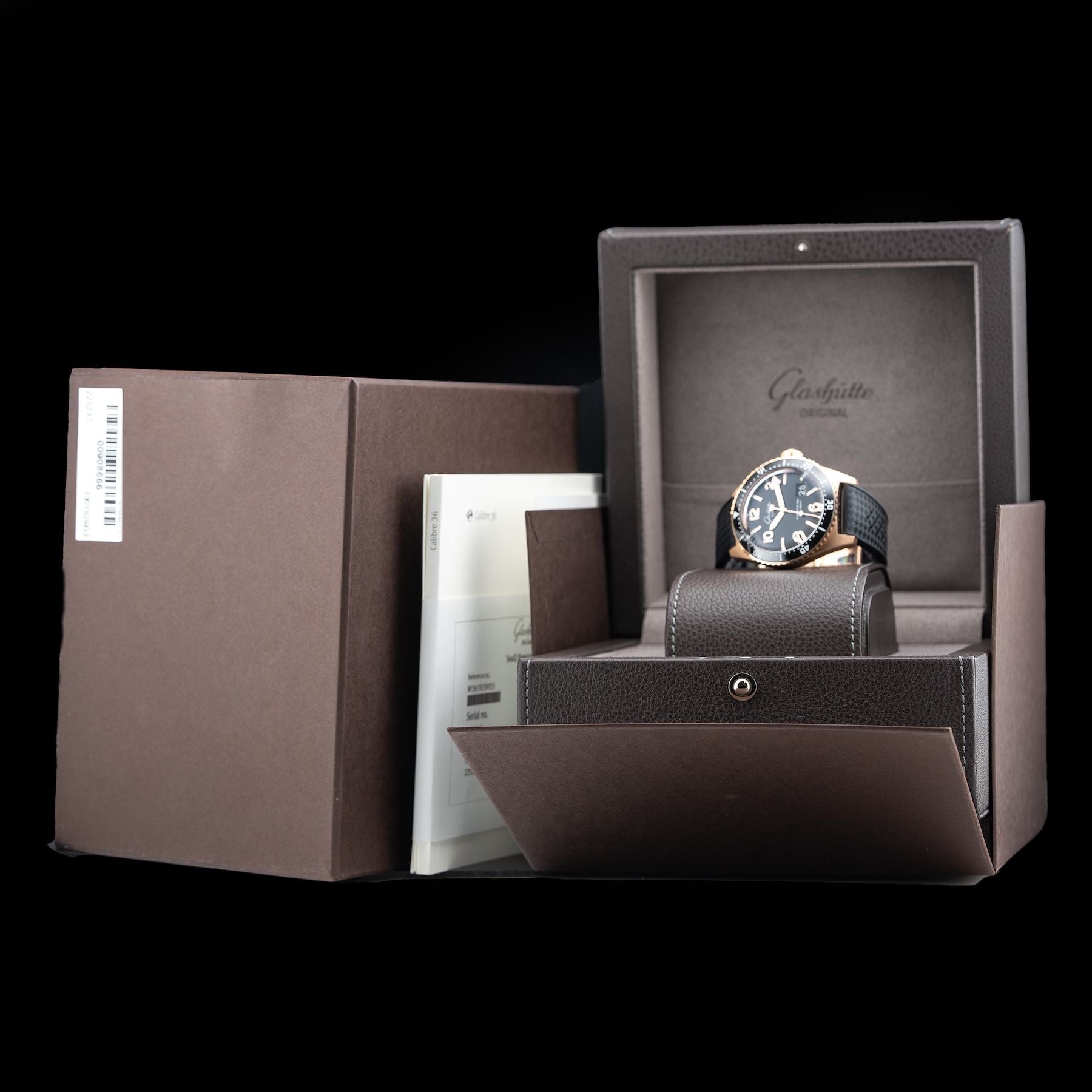 Glashütte Original 1-36-13-03-90-33 SeaQ Panorama Date Red Gold