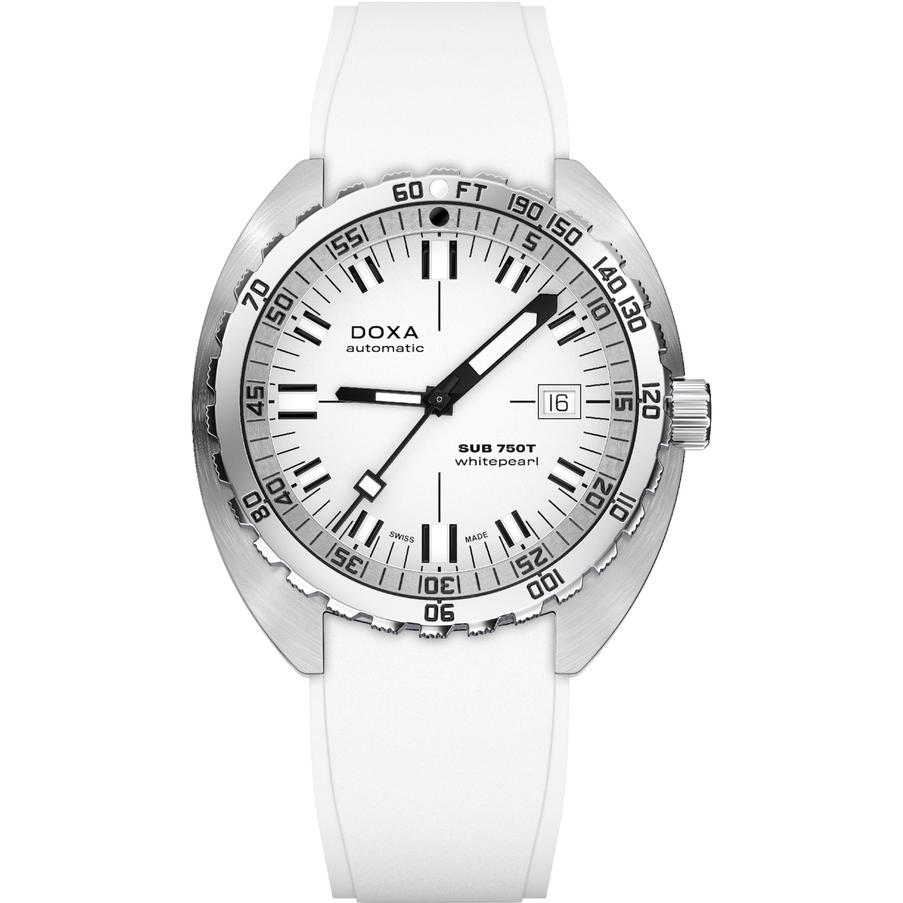DOXA SUB 750T Whitepearl 825.10.011.23 On Strap