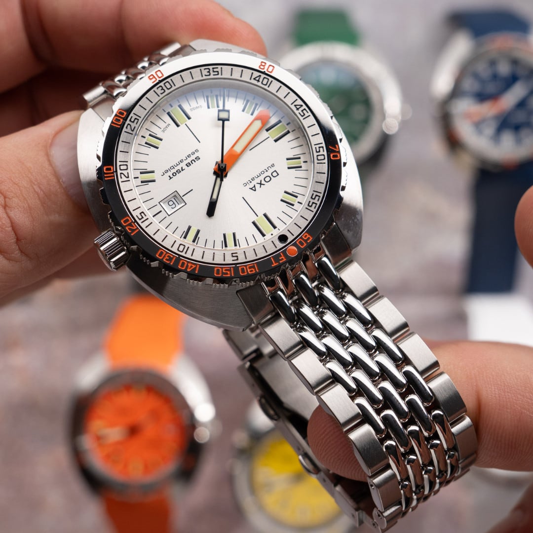 DOXA SUB 750T Whitepearl 825.10.011.10 On Bracelet