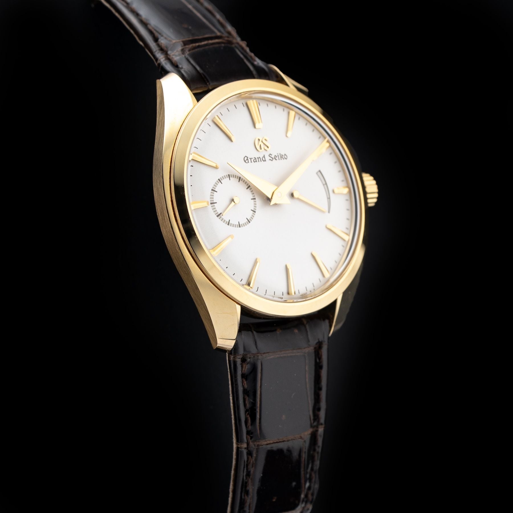 Grand Seiko Elegance SBGK006 White Dial Yellow Gold Case