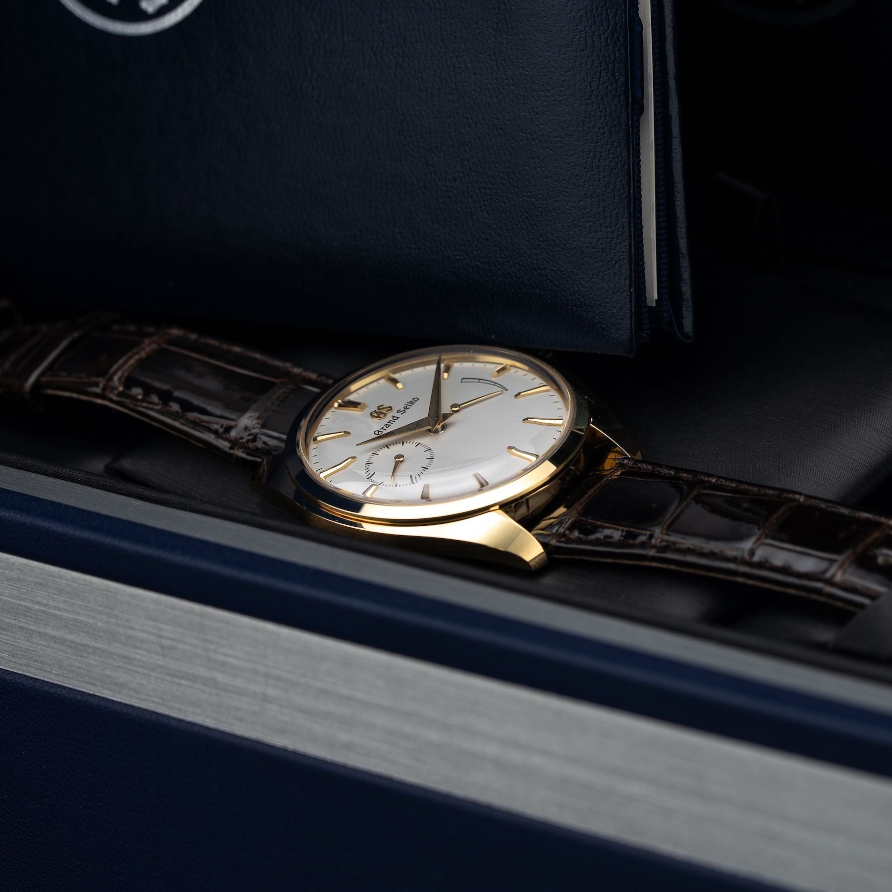 Grand Seiko Elegance SBGK006 White Dial Yellow Gold Case