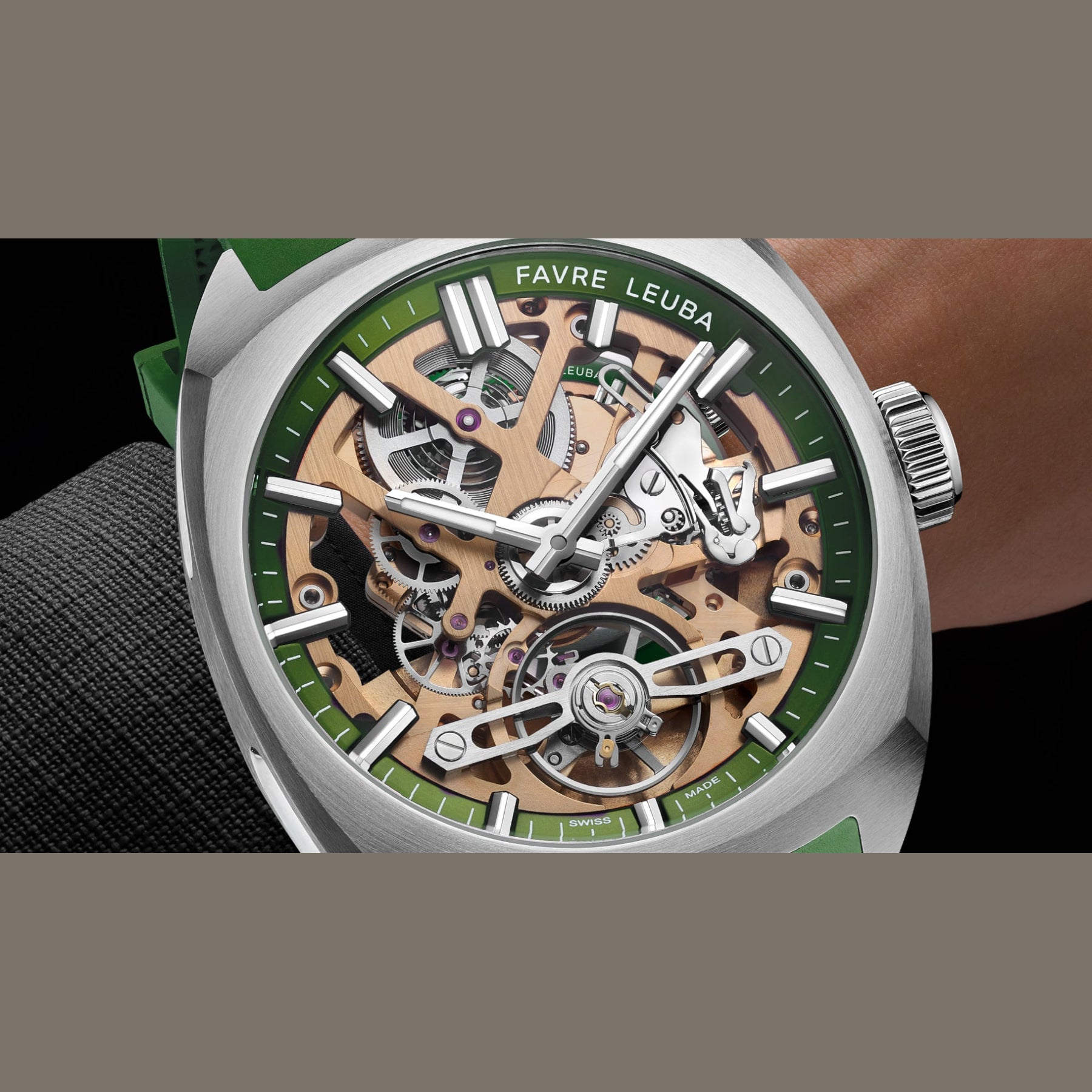 Favre Leuba 00.20105.103.03.303 Chief Skeleton Green