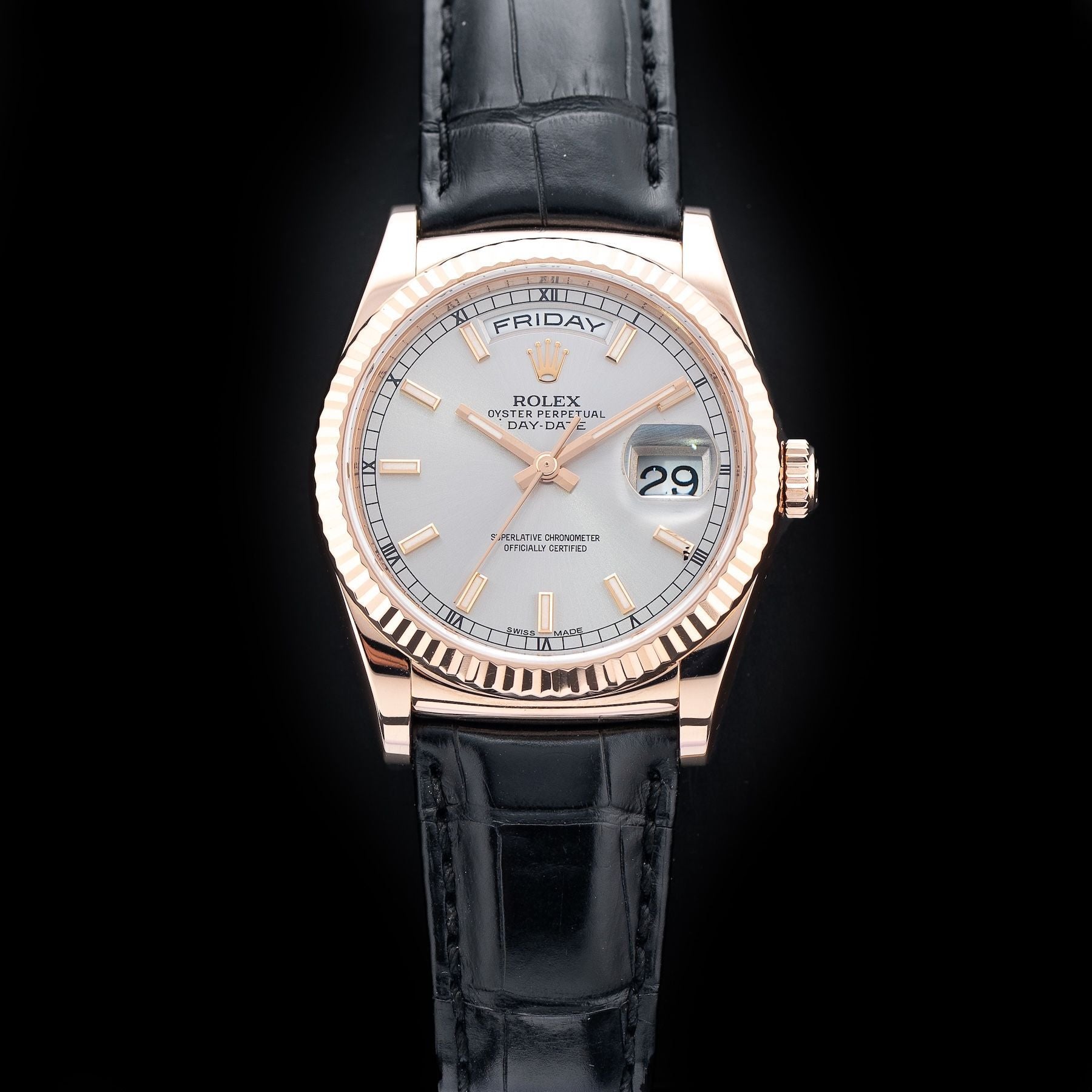 Rolex 118135-0005 Day-Date 36 Rose Gold