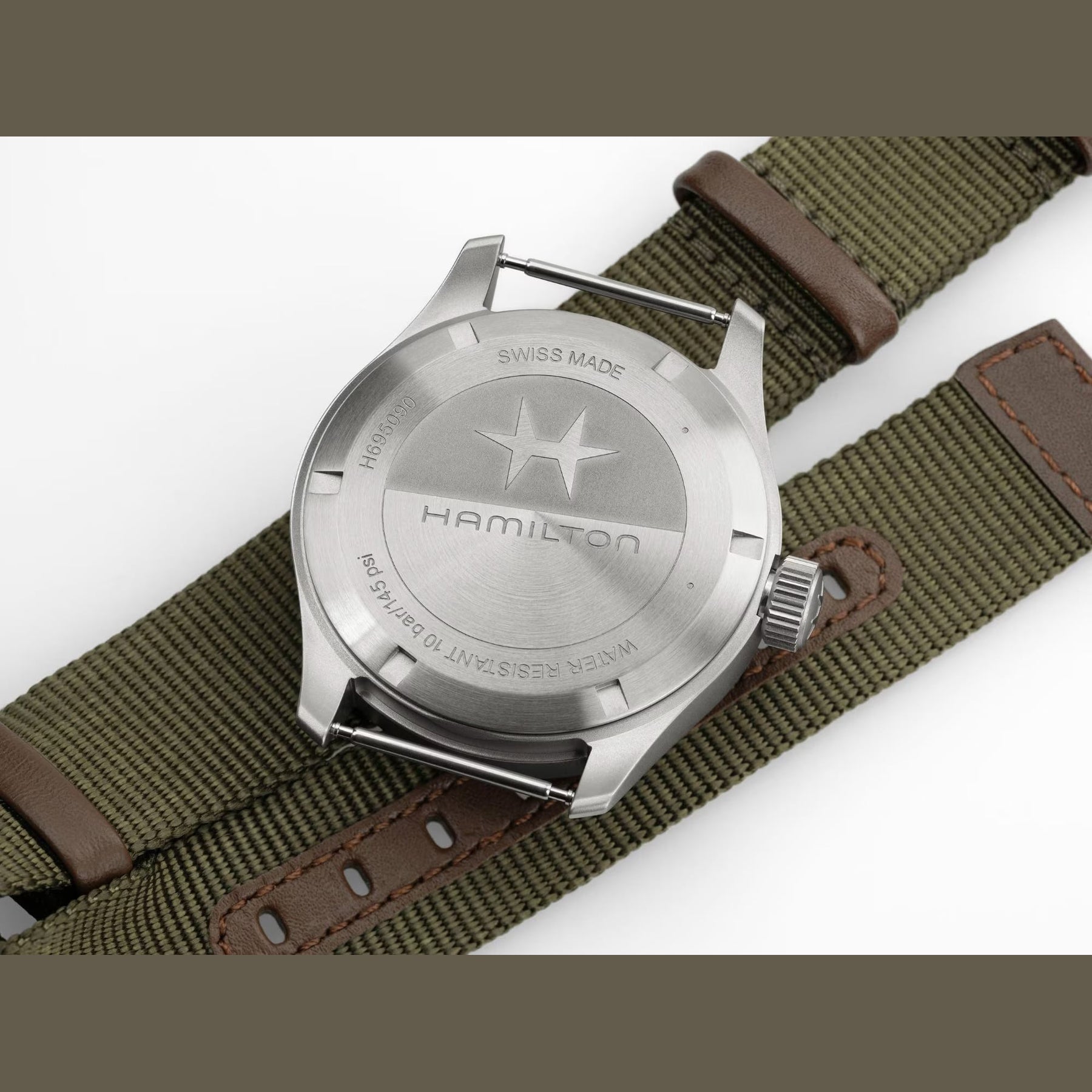 Hamilton H69509910 Khaki Field Mechanical Power Reserve