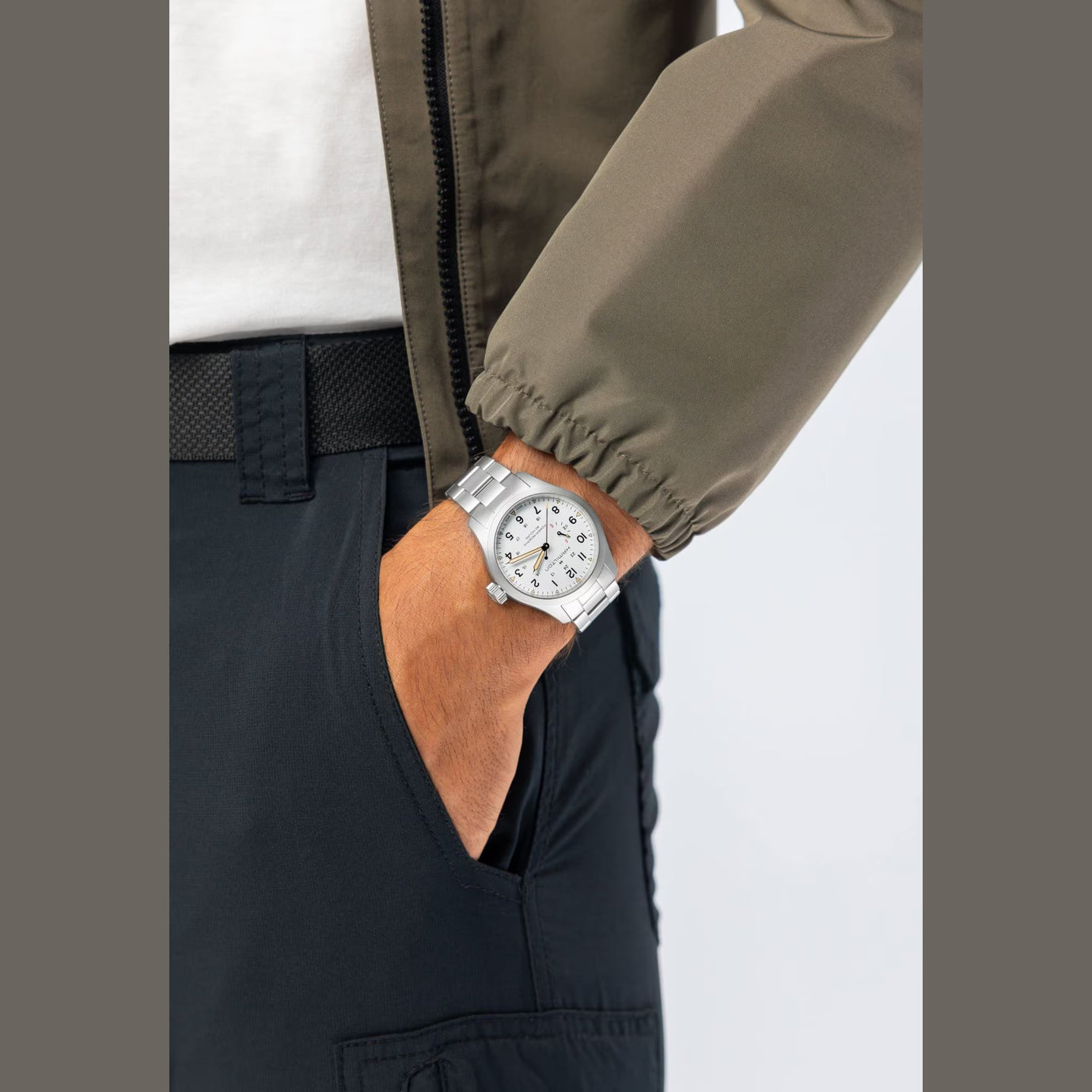 Hamilton H69509110 Khaki Field Mechanical Power Reserve