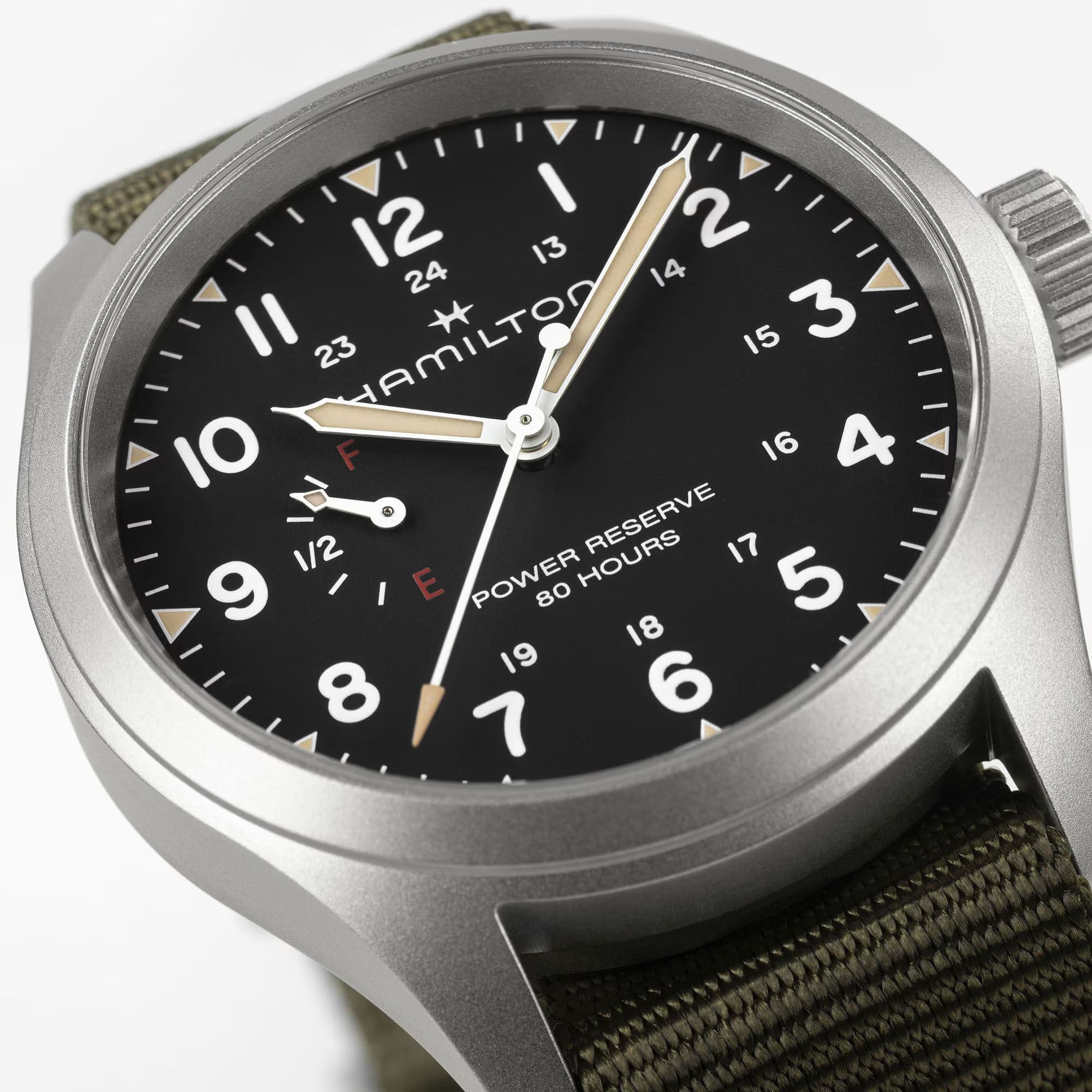 Hamilton H69509930 Khaki Field Mechanical Power Reserve