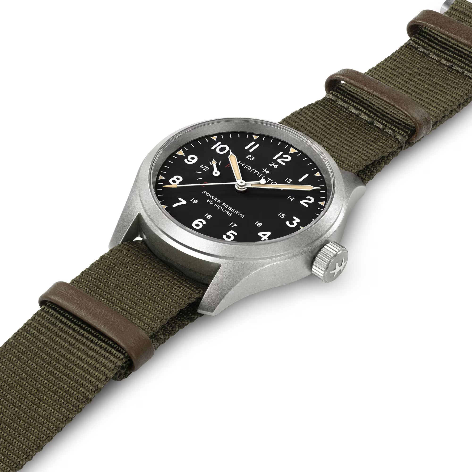 Hamilton H69509930 Khaki Field Mechanical Power Reserve