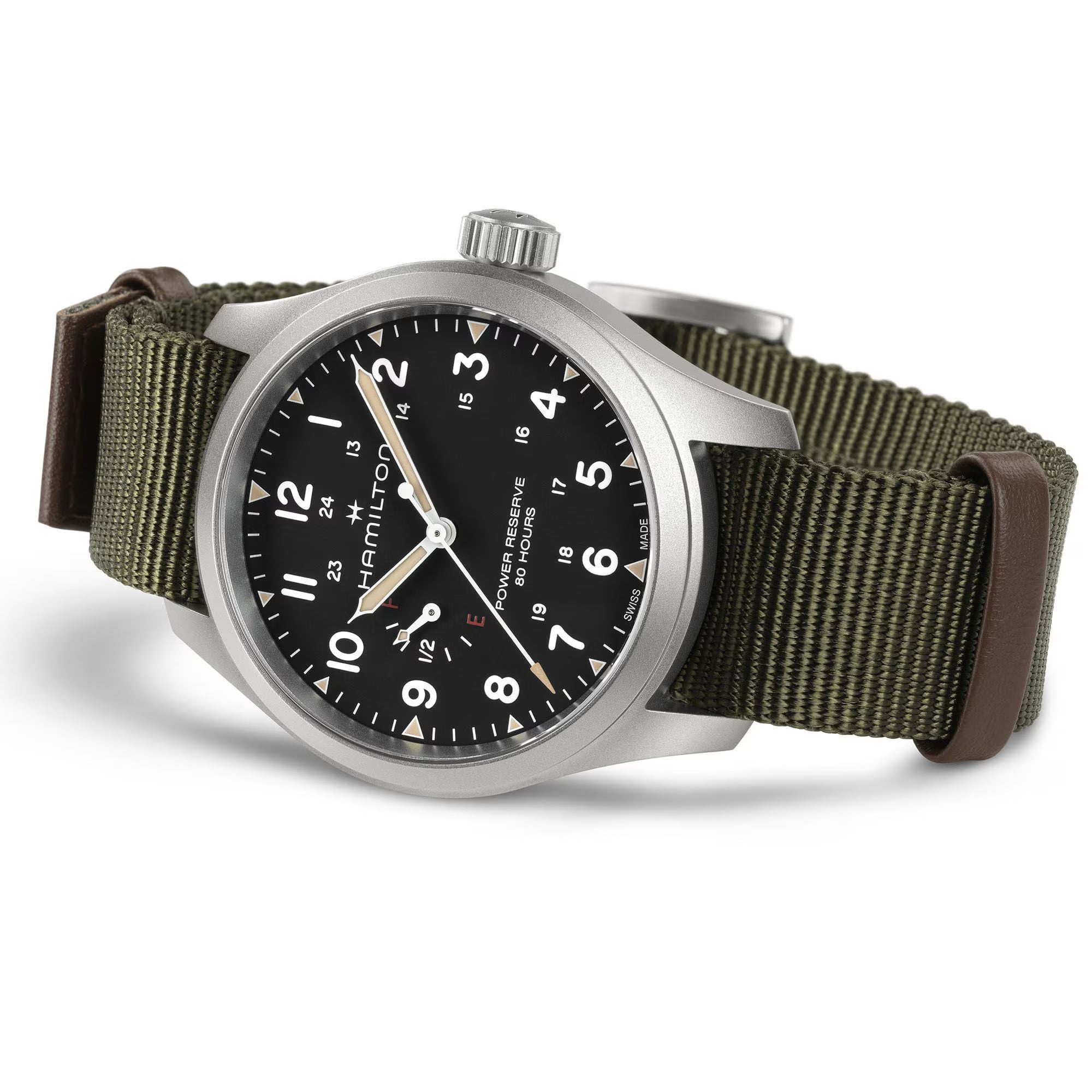 Hamilton H69509930 Khaki Field Mechanical Power Reserve