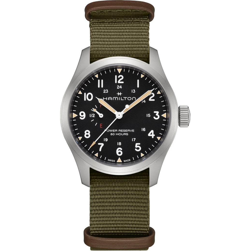 Hamilton H69509930 Khaki Field Mechanical Power Reserve