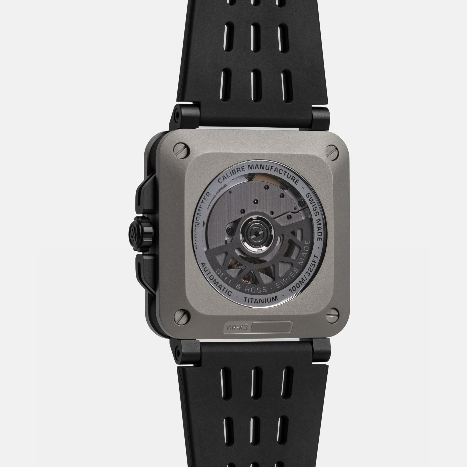 Bell & Ross BRX3R-BL-TI/SRB Black Titanium On Rubber Strap
