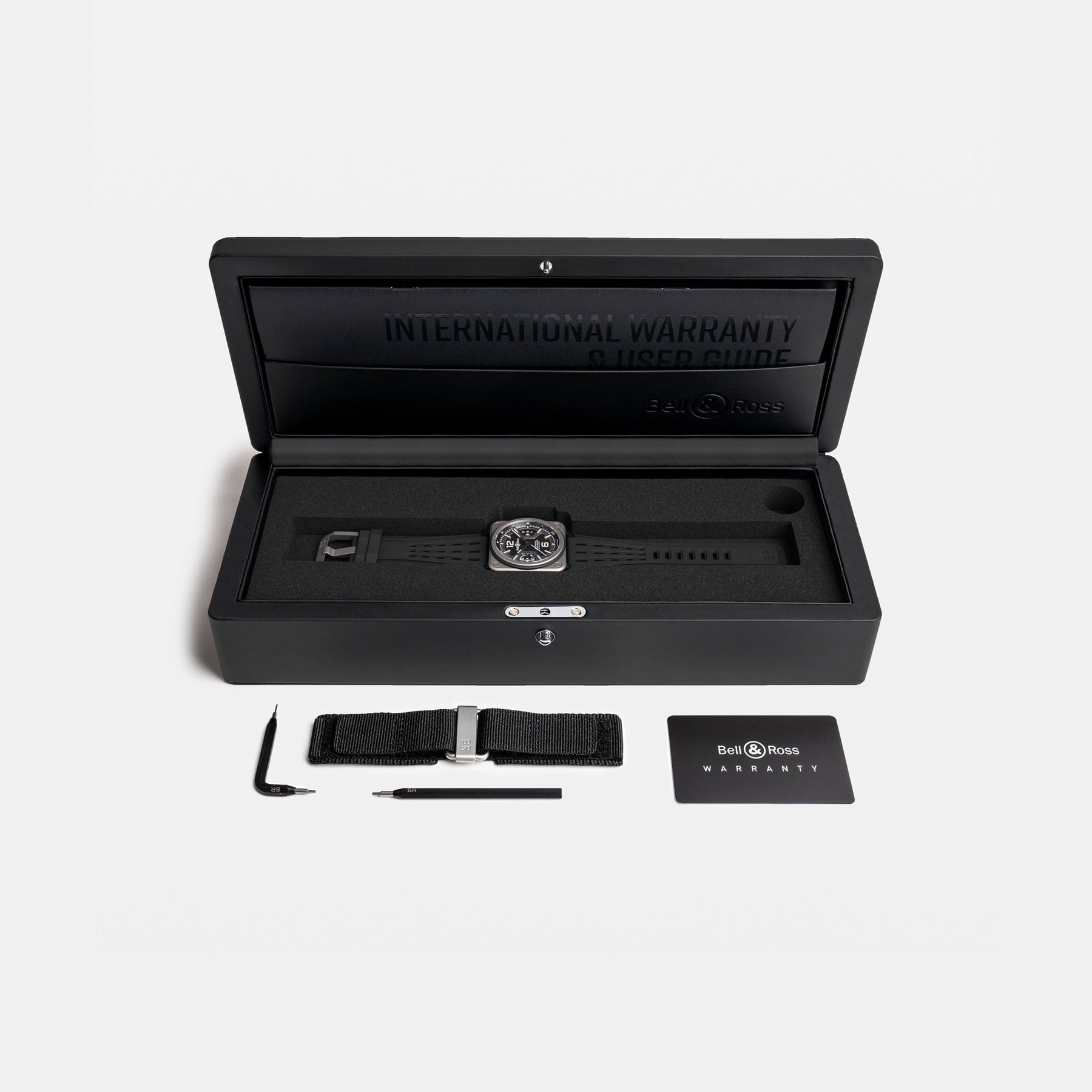 Bell & Ross BRX3R-BL-TI/SRB Black Titanium On Rubber Strap