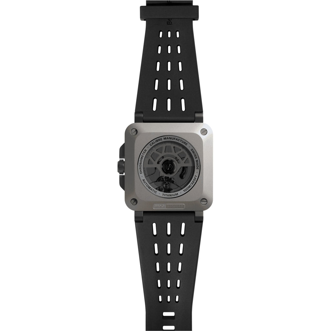Bell & Ross BRX3R-BL-TI/SRB Black Titanium On Rubber Strap