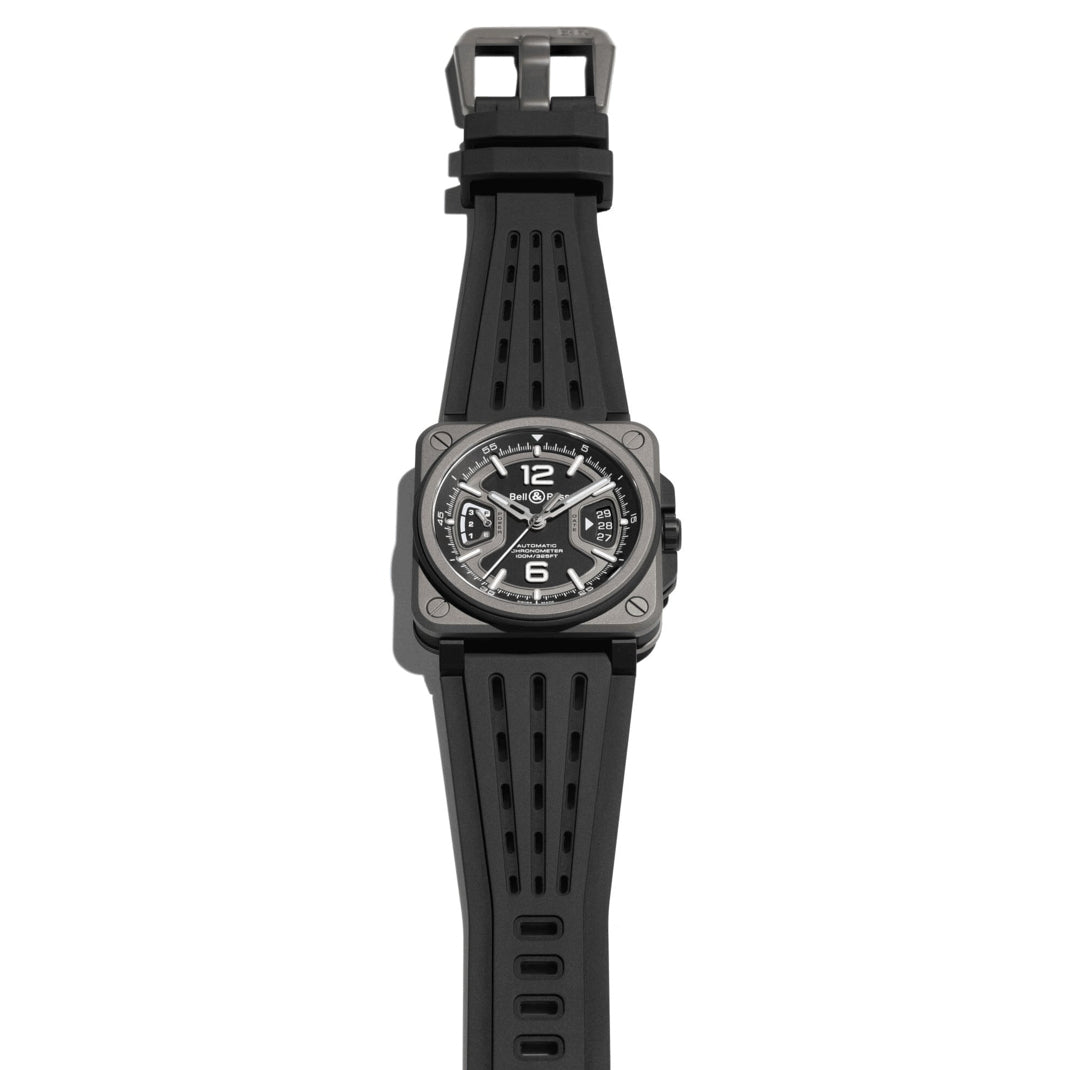 Bell & Ross BRX3R-BL-TI/SRB Black Titanium On Rubber Strap