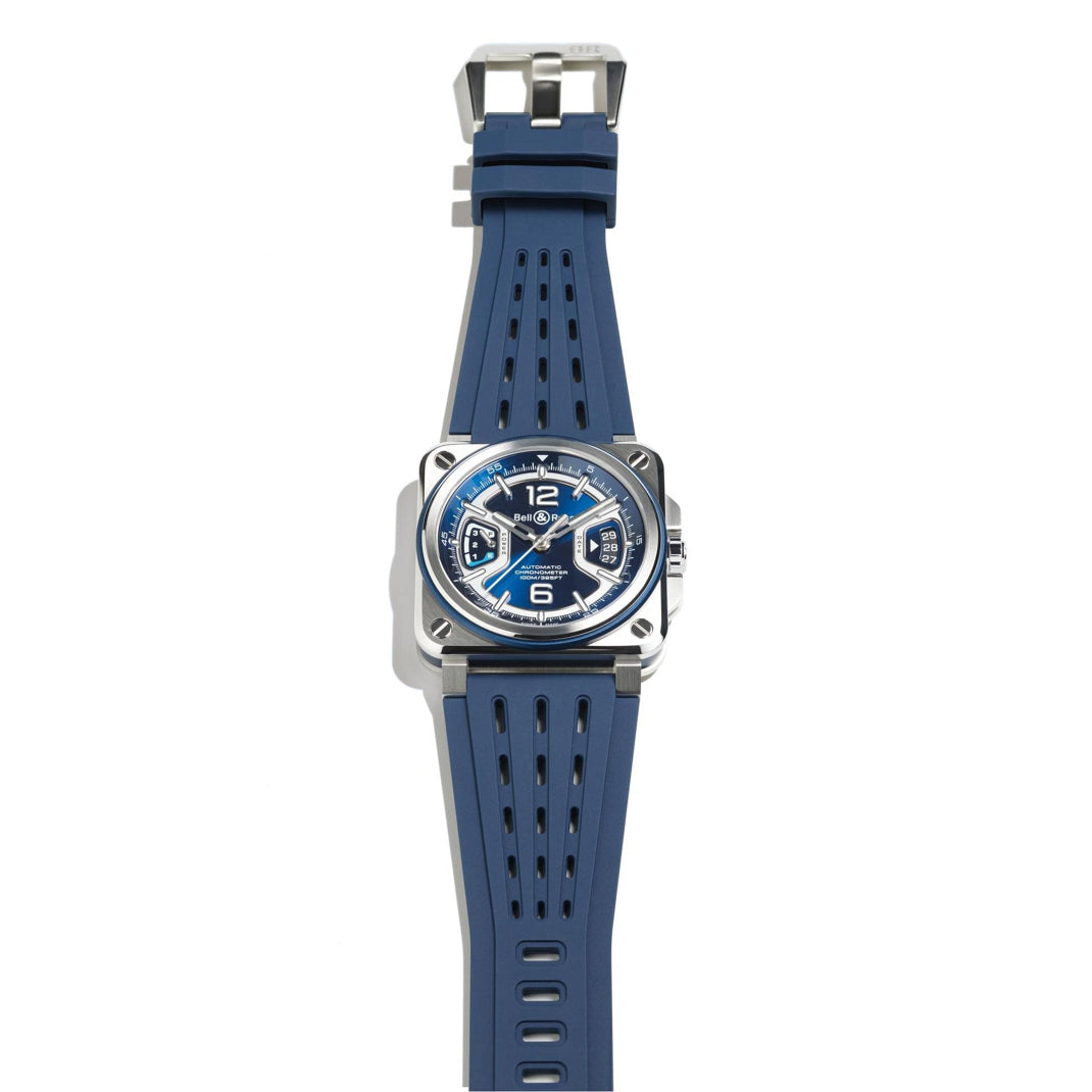 Bell & Ross BRX3R-BLU-ST/SRB Blue Steel On Rubber Strap