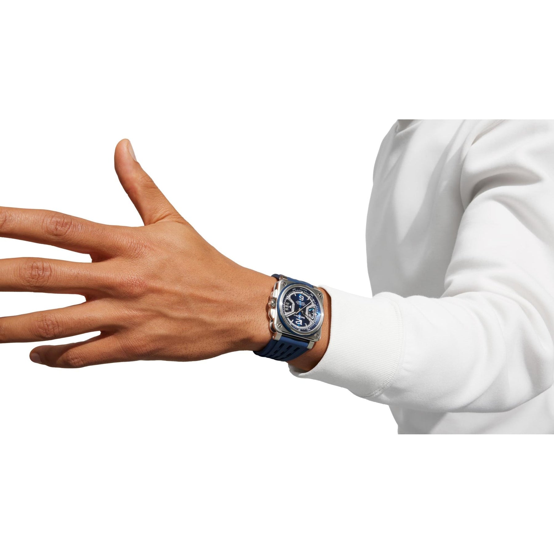 Bell & Ross BRX3R-BLU-ST/SRB Blue Steel On Rubber Strap