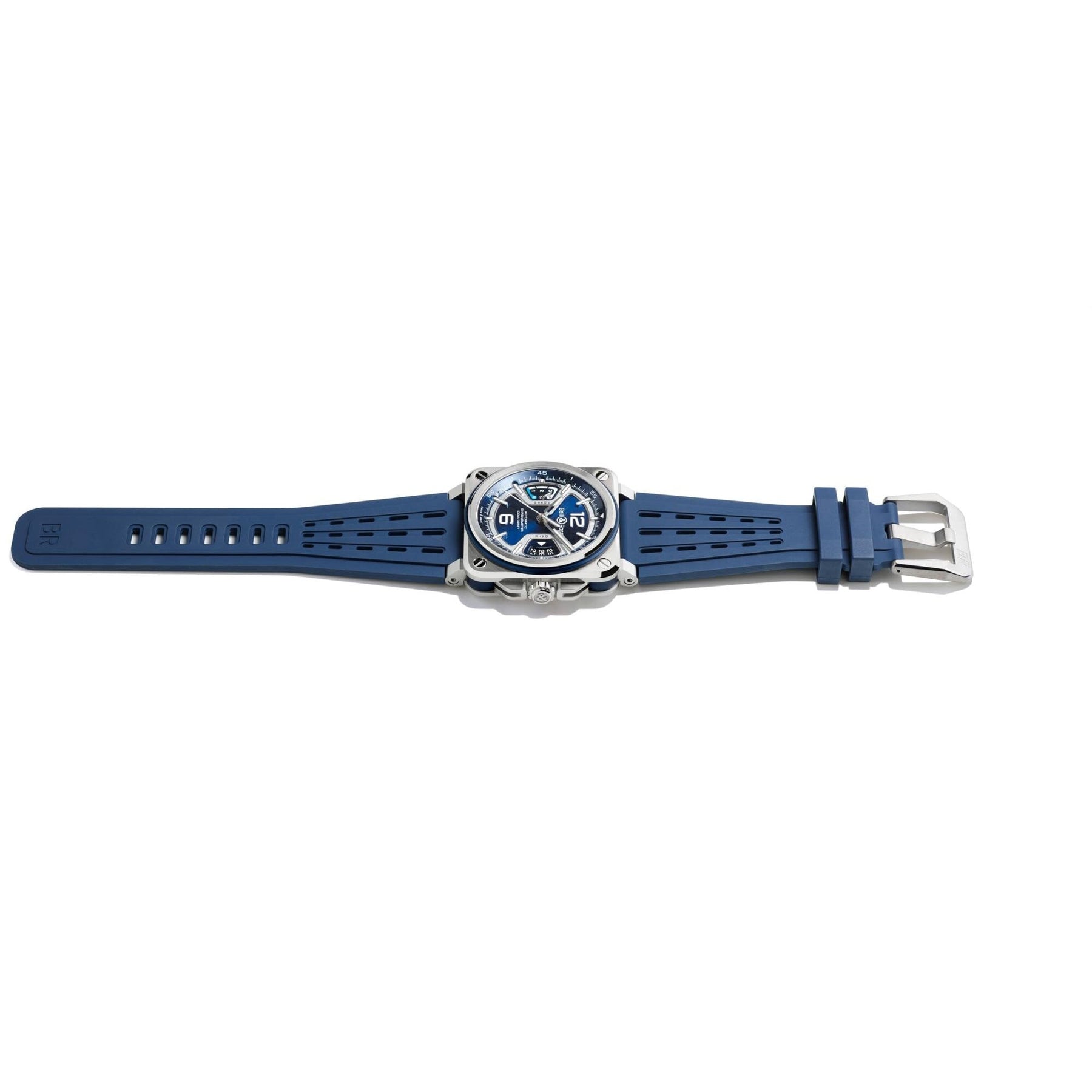 Bell & Ross BRX3R-BLU-ST/SRB Blue Steel On Rubber Strap