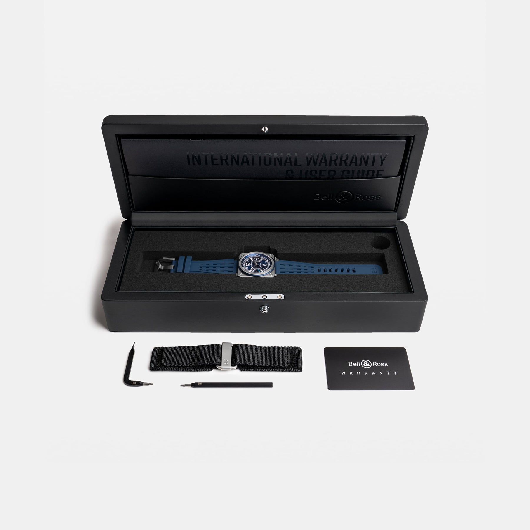 Bell & Ross BRX3R-BLU-ST/SRB Blue Steel On Rubber Strap