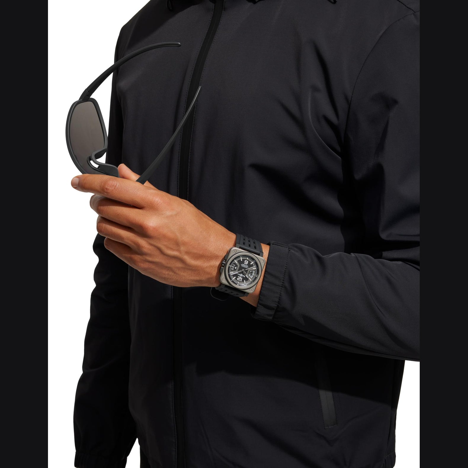 Bell & Ross BRX3R-BL-TI/SRB Black Titanium On Rubber Strap
