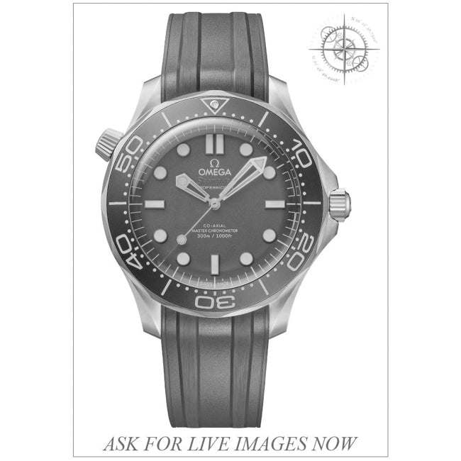 Omega 210.92.42.20.10.001 Seamaster Diver 300M Green Dial Titanium Bronze Gold On Rubber Strap