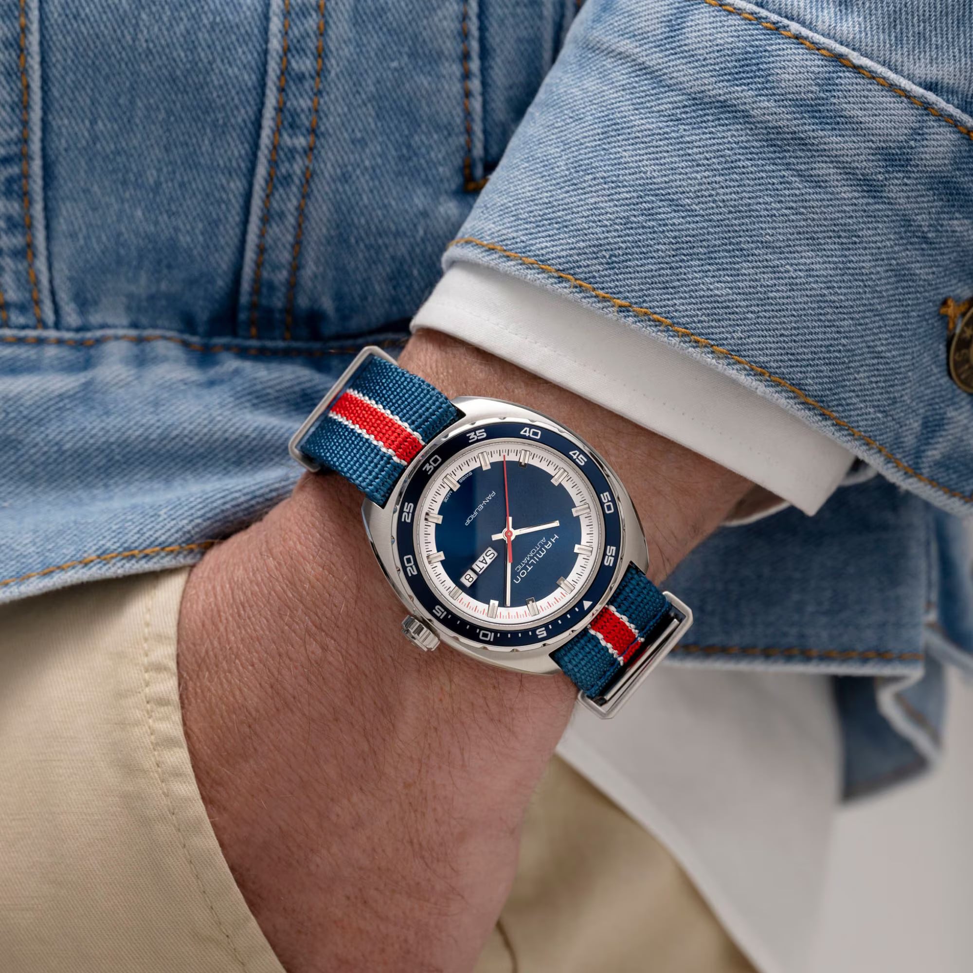 Hamilton H35405741 American Classic Pan Europ Day Date Auto 42mm