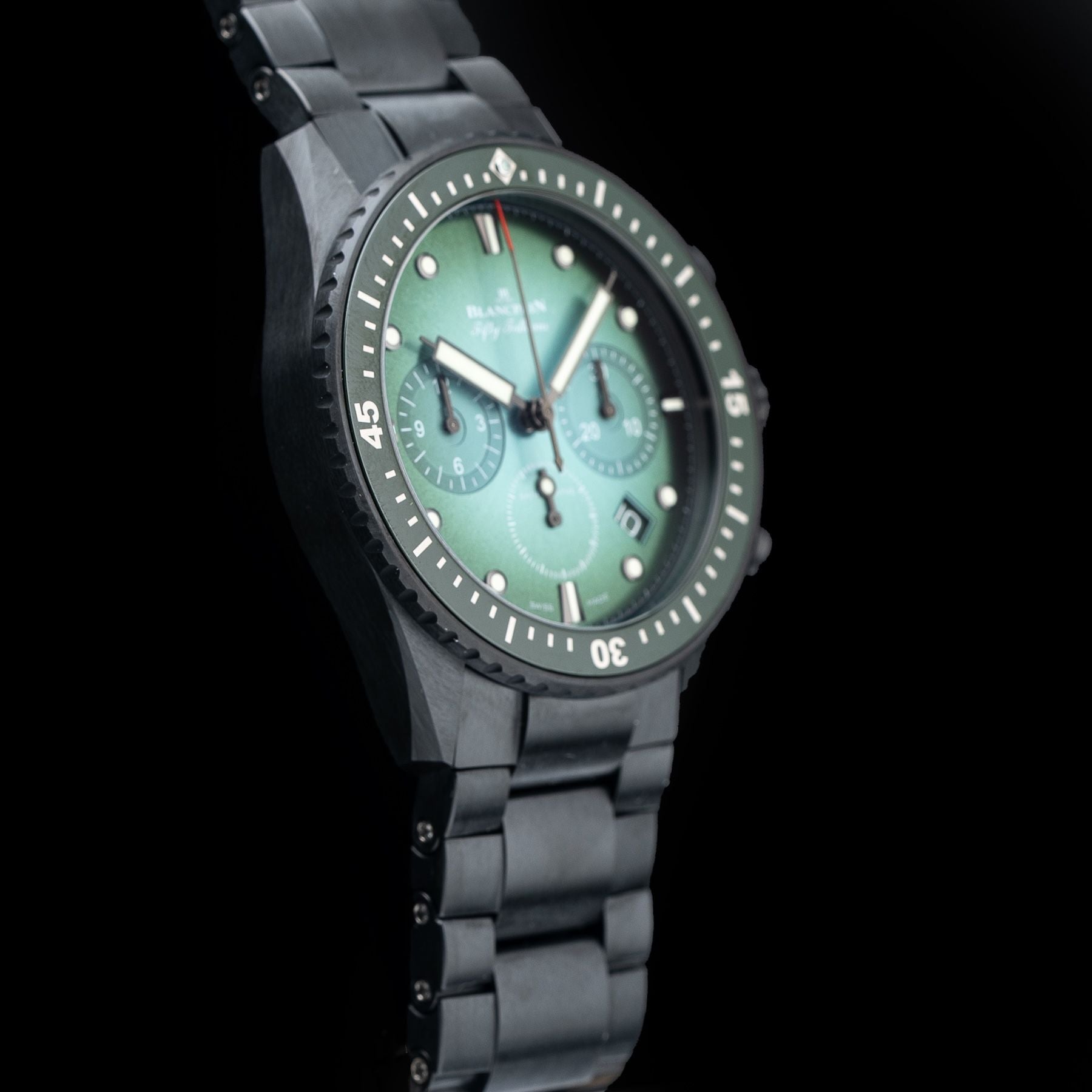 Blancpain 5200 0153 01S Fifty Fathoms Bathyscaphe Chronograph Flyback Green Dial