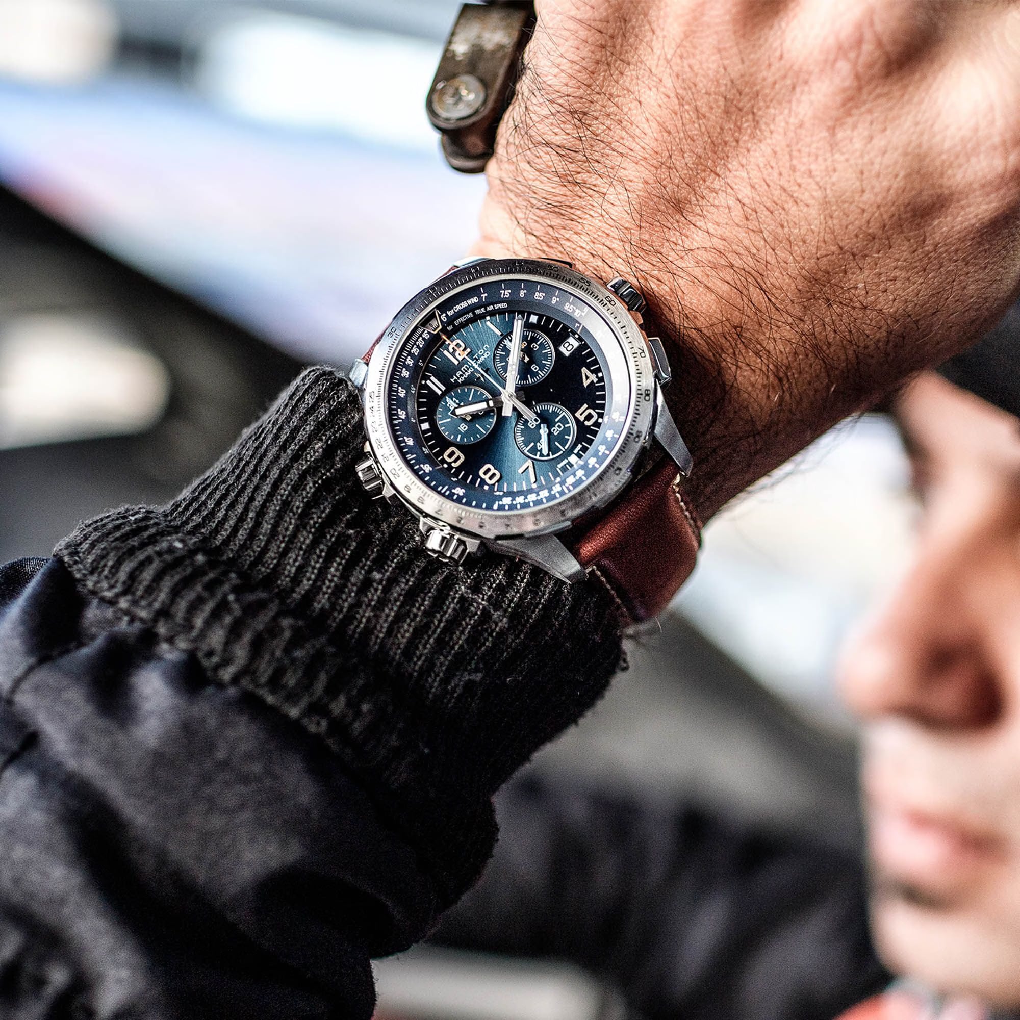 Hamilton H77922541 Khaki Aviation X-Wind GMT Chrono Quartz 46mm