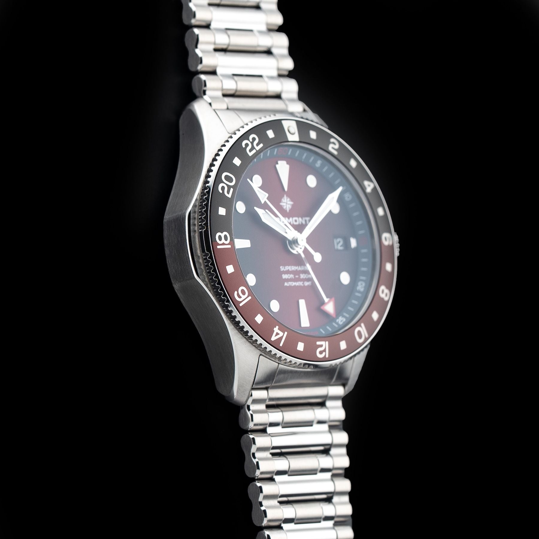 Bremont SM40-GMT-SS-RDBK-B Supermarine 300M GMT 'Ember' Red