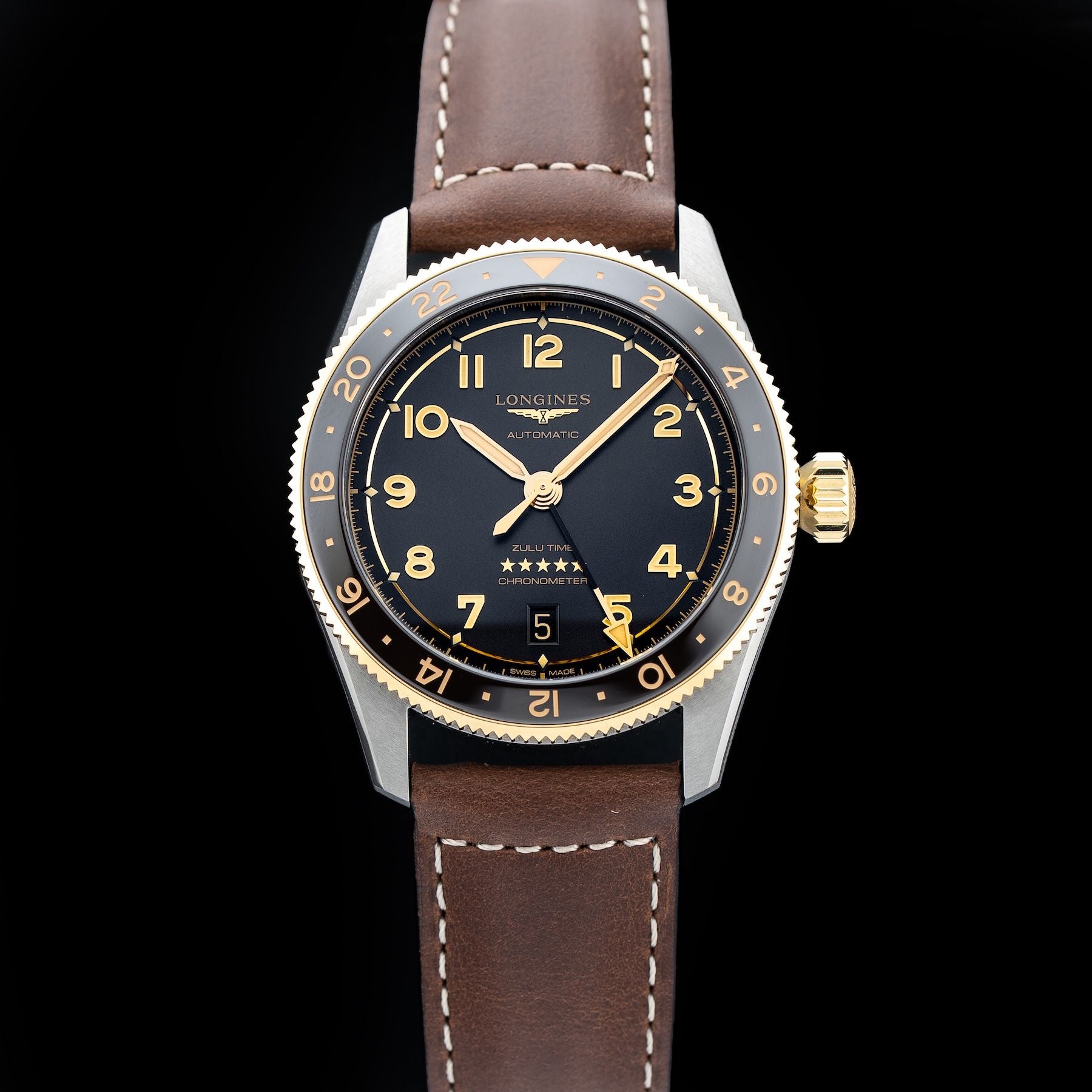 Longines L3.802.5.53.2 Spirit Zulu Time 39mm