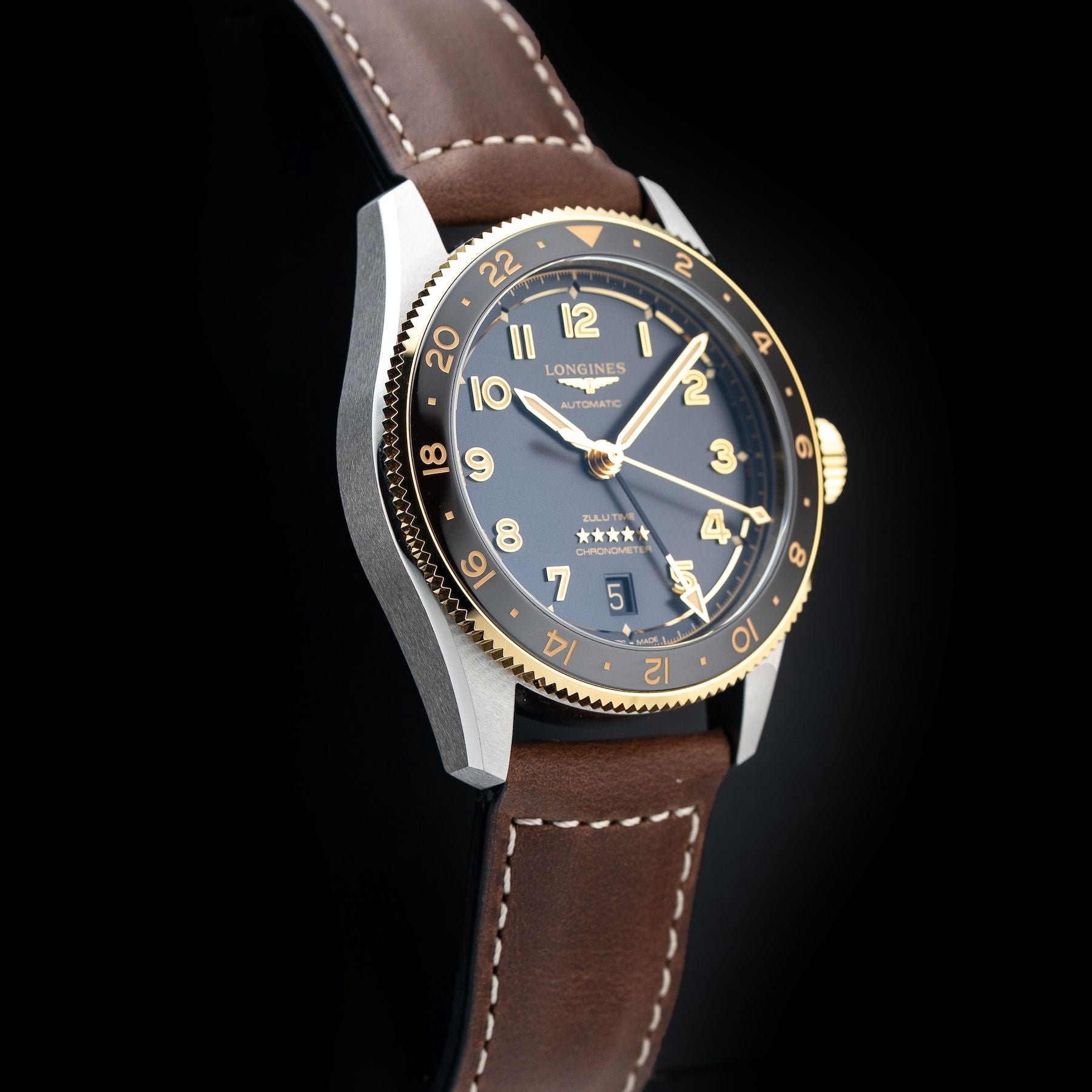 Longines L3.802.5.53.2 Spirit Zulu Time 39mm