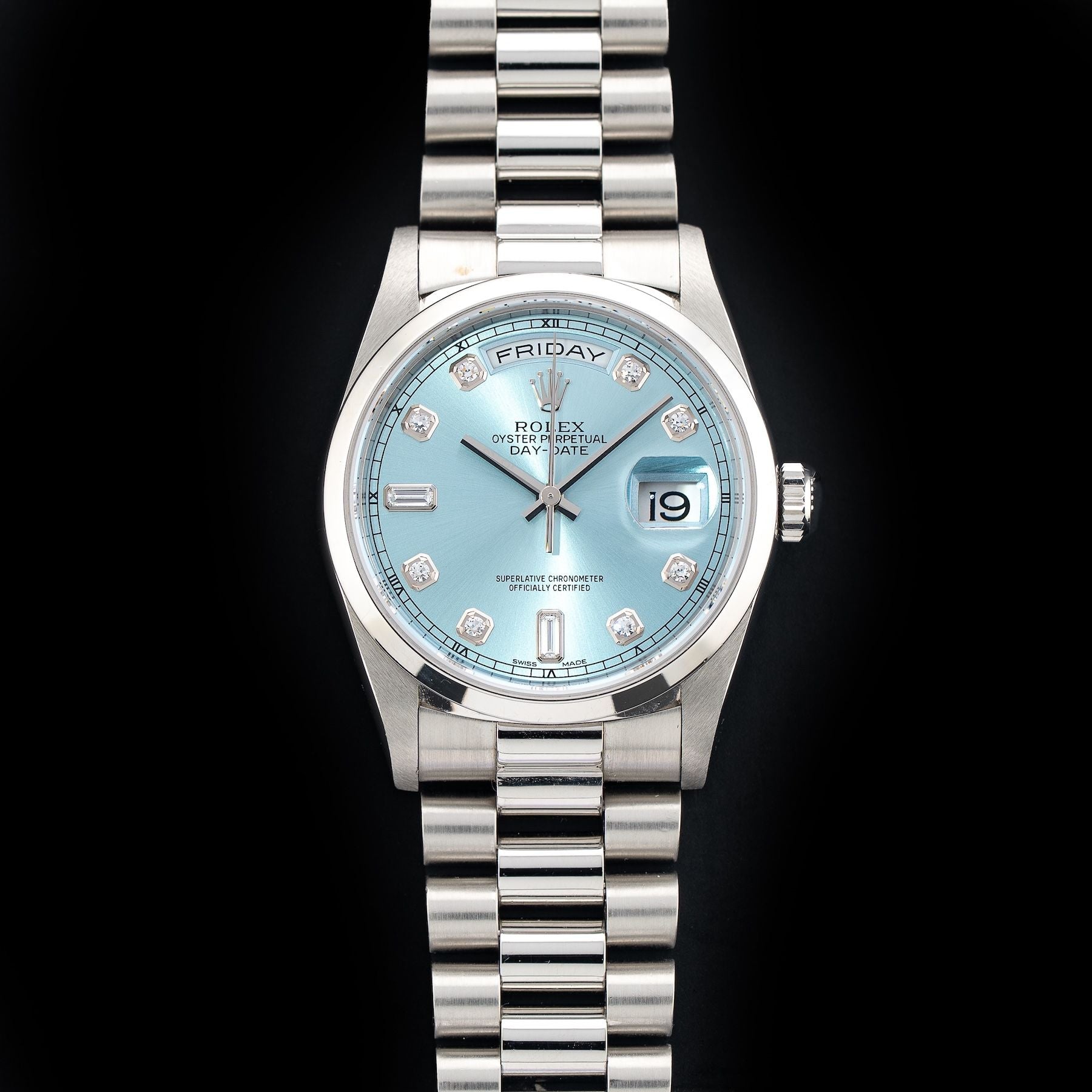 ローリングストーンズ「NOW!」 Rolex 18206 Rhodium Serti - Exquisite Timepieces