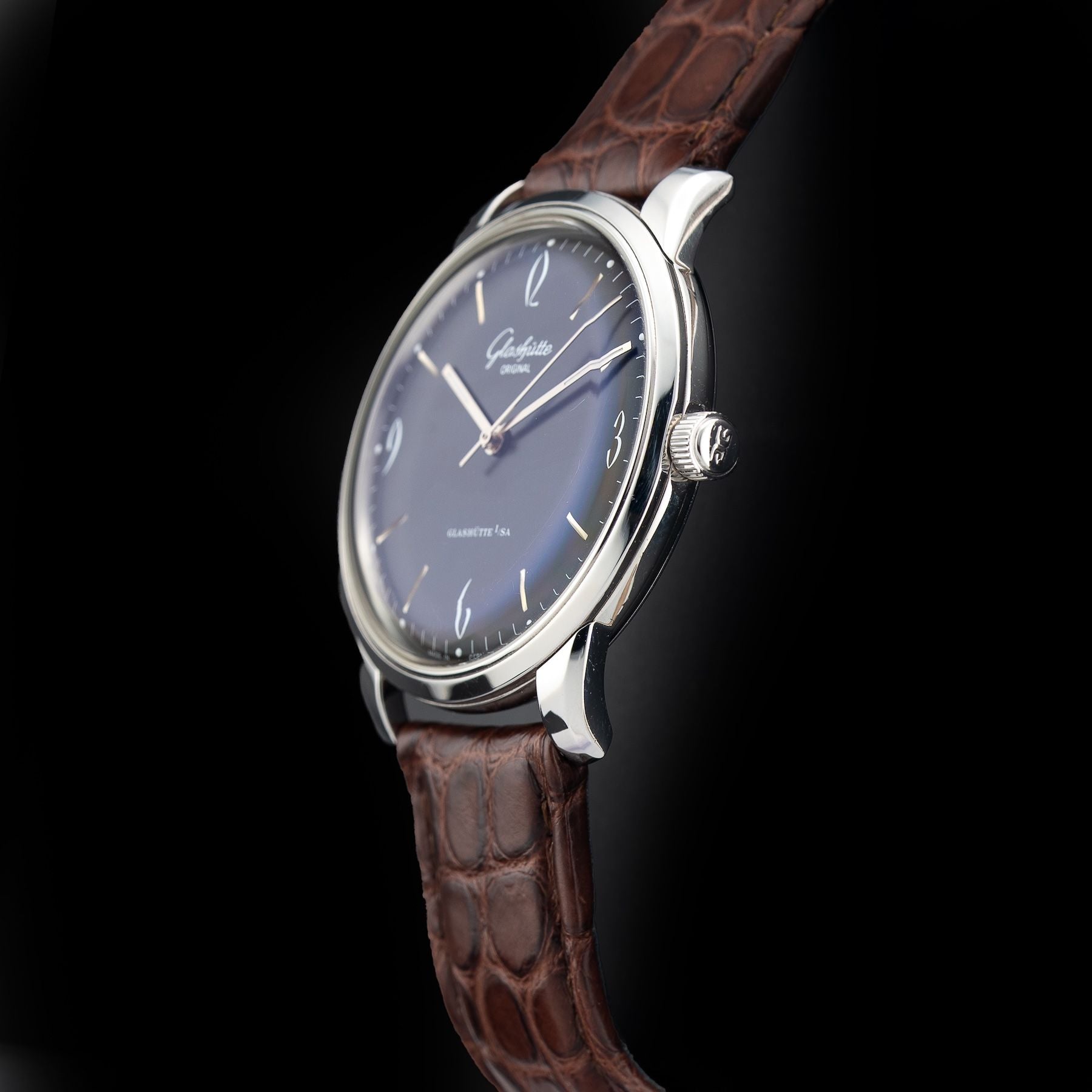 Glashütte Original Senator Sixties Stainless Steel Black Dial 1-39-52-04-02-04