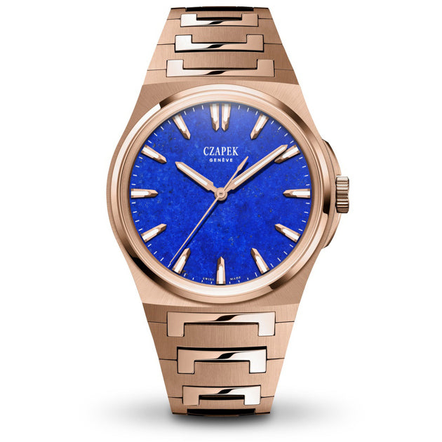 Czapek Antarctique Mount Erebus Rose Gold Lapis Lazuli on Bracelet