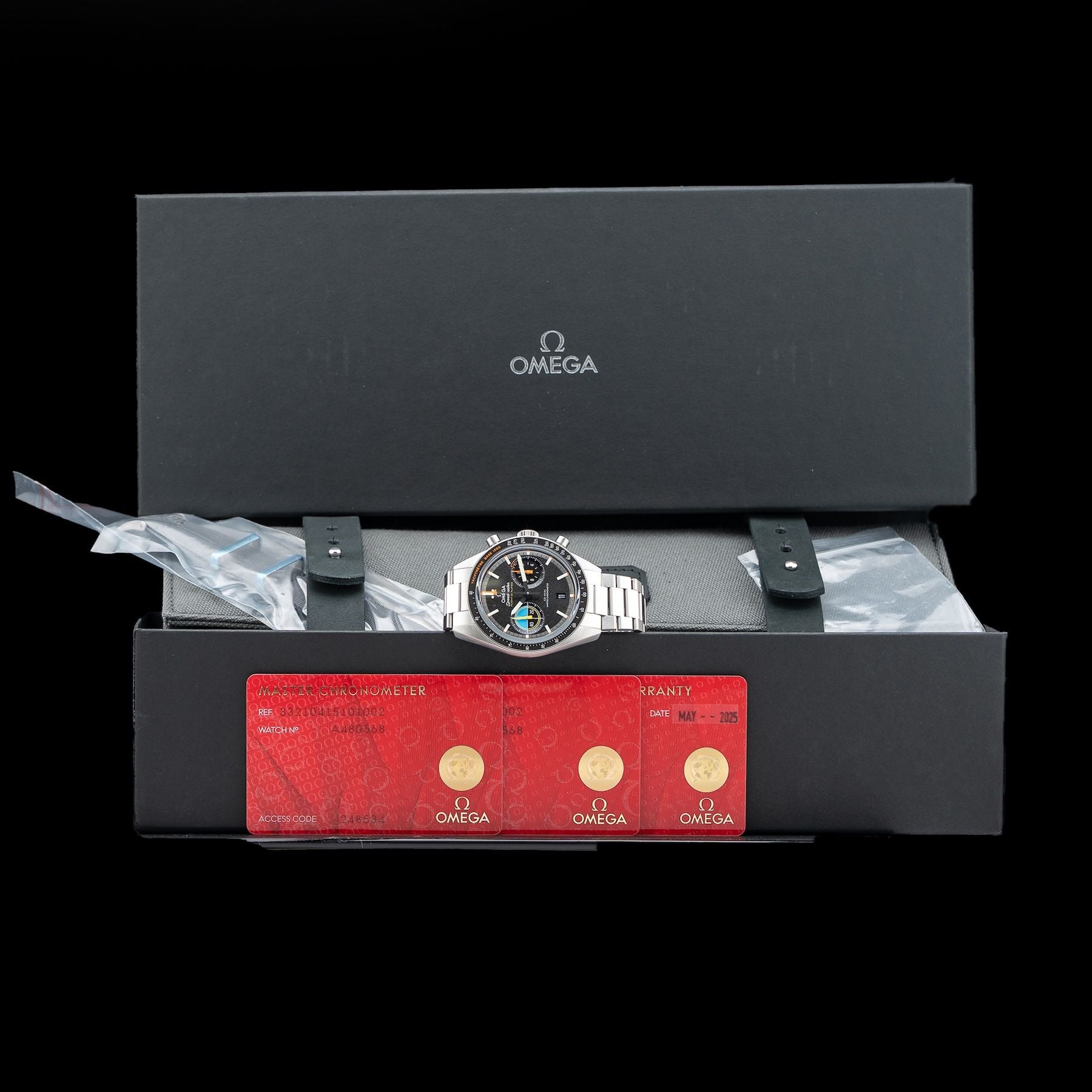 Omega 332.10.41.51.01.002 Speedmaster Pilot Steel On Steel 40.85mm