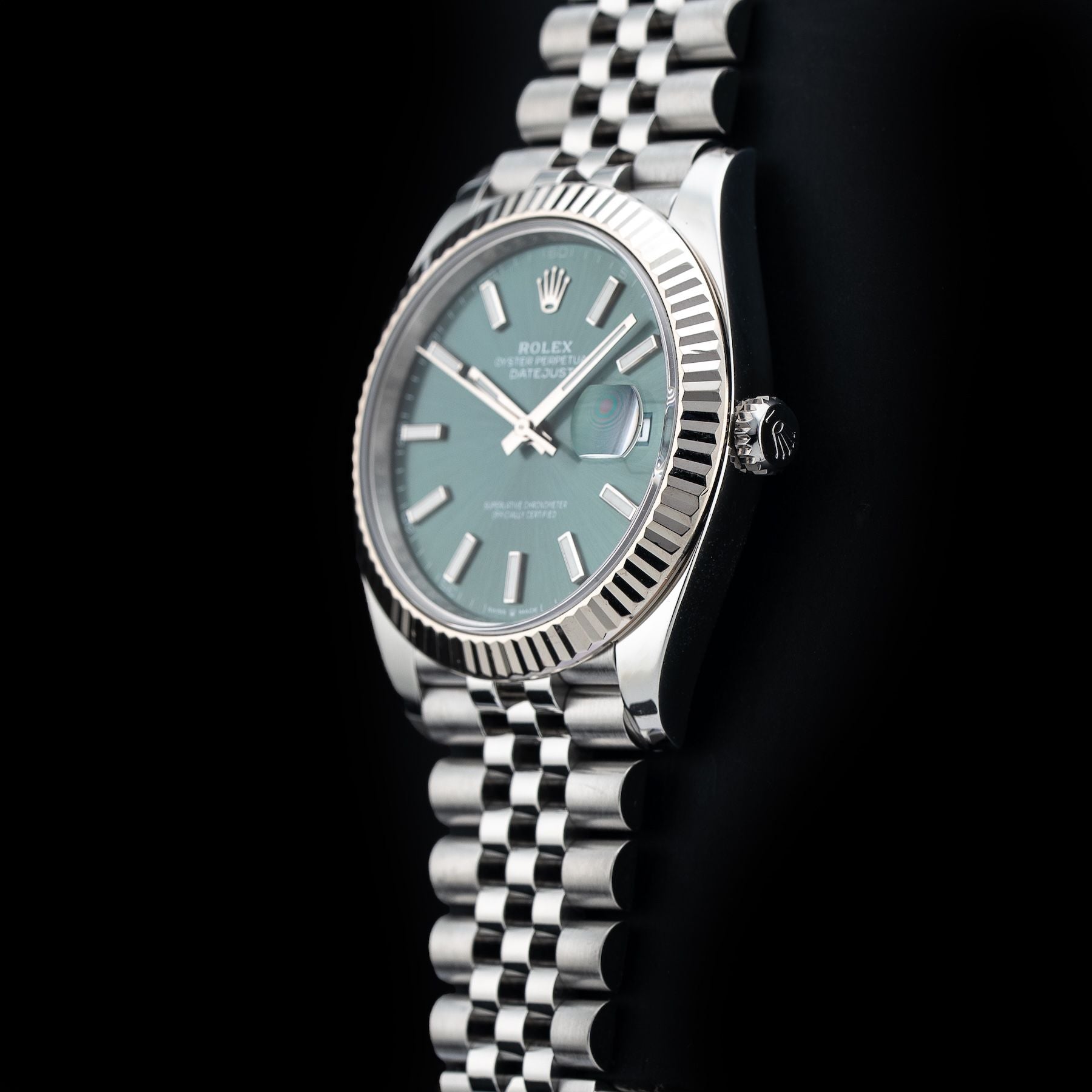 Rolex 126334-0028 Date Just 41 Mint Green