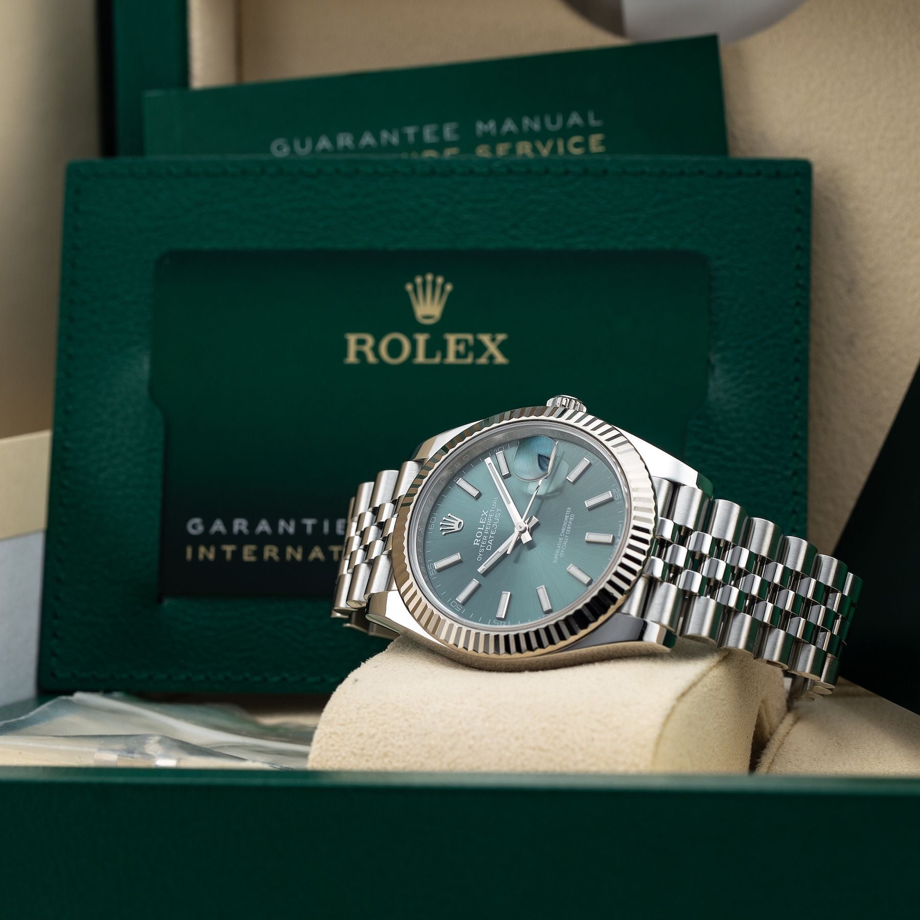 Rolex 126334-0028 Date Just 41 Mint Green
