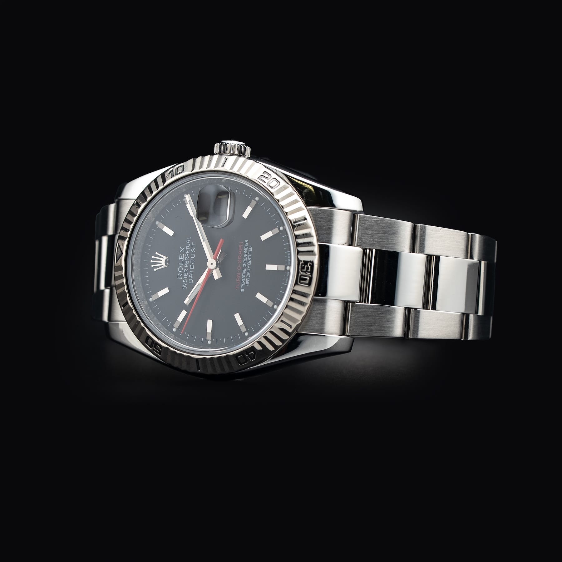 Rolex M116264 Datejust Turn-O-Graph 36mm Black Dial Oyster
