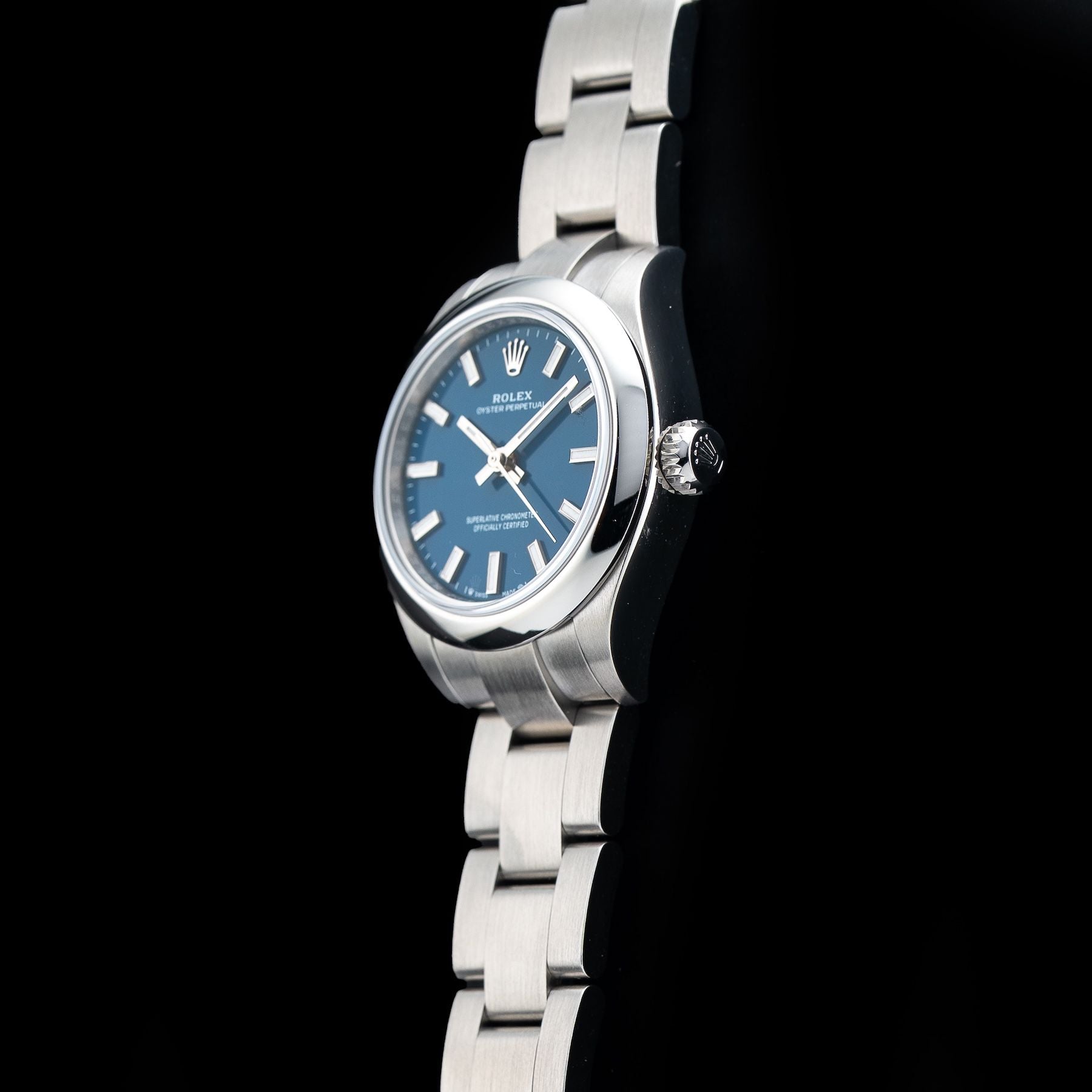 Rolex 276200 Oyster Perpetual 28mm Med Blue Dial