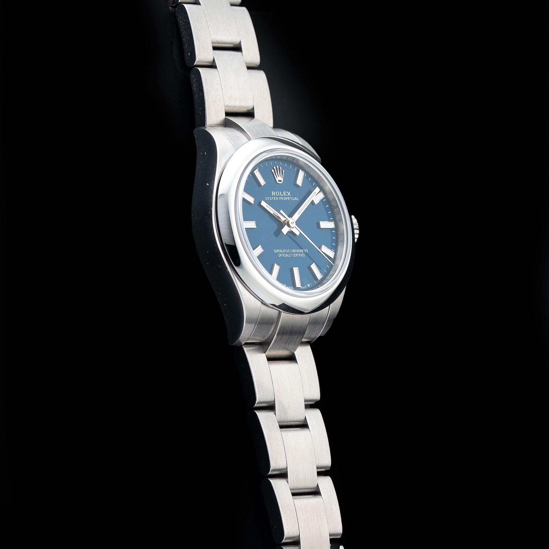 Rolex 276200 Oyster Perpetual 28mm Med Blue Dial