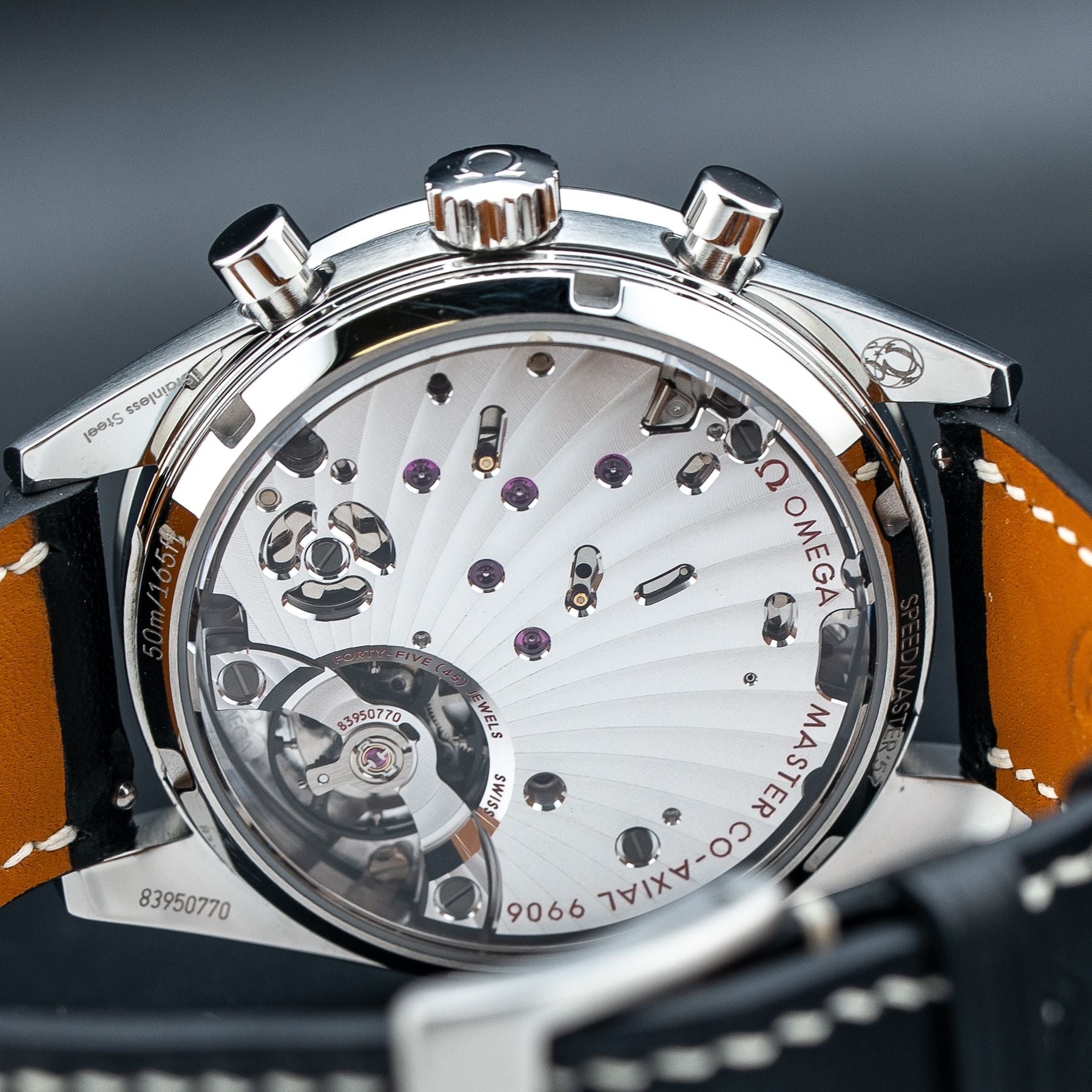 Omega 332.12.41.51.11.001 Speedmaster 57 Coaxial Chronometer Chronograph Red Dial 40.5mm On Strap