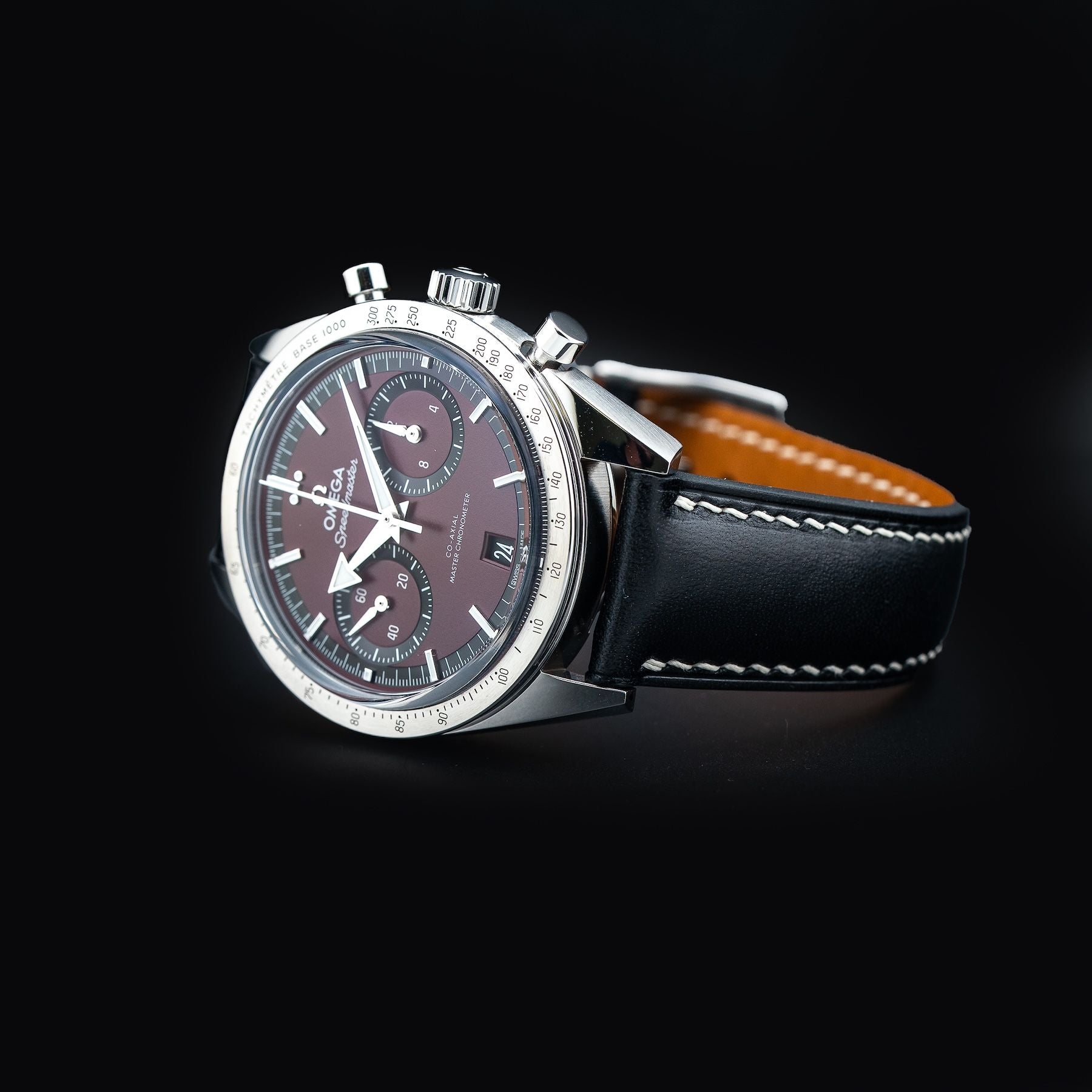 Omega 332.12.41.51.11.001 Speedmaster 57 Coaxial Chronometer Chronograph Red Dial 40.5mm On Strap