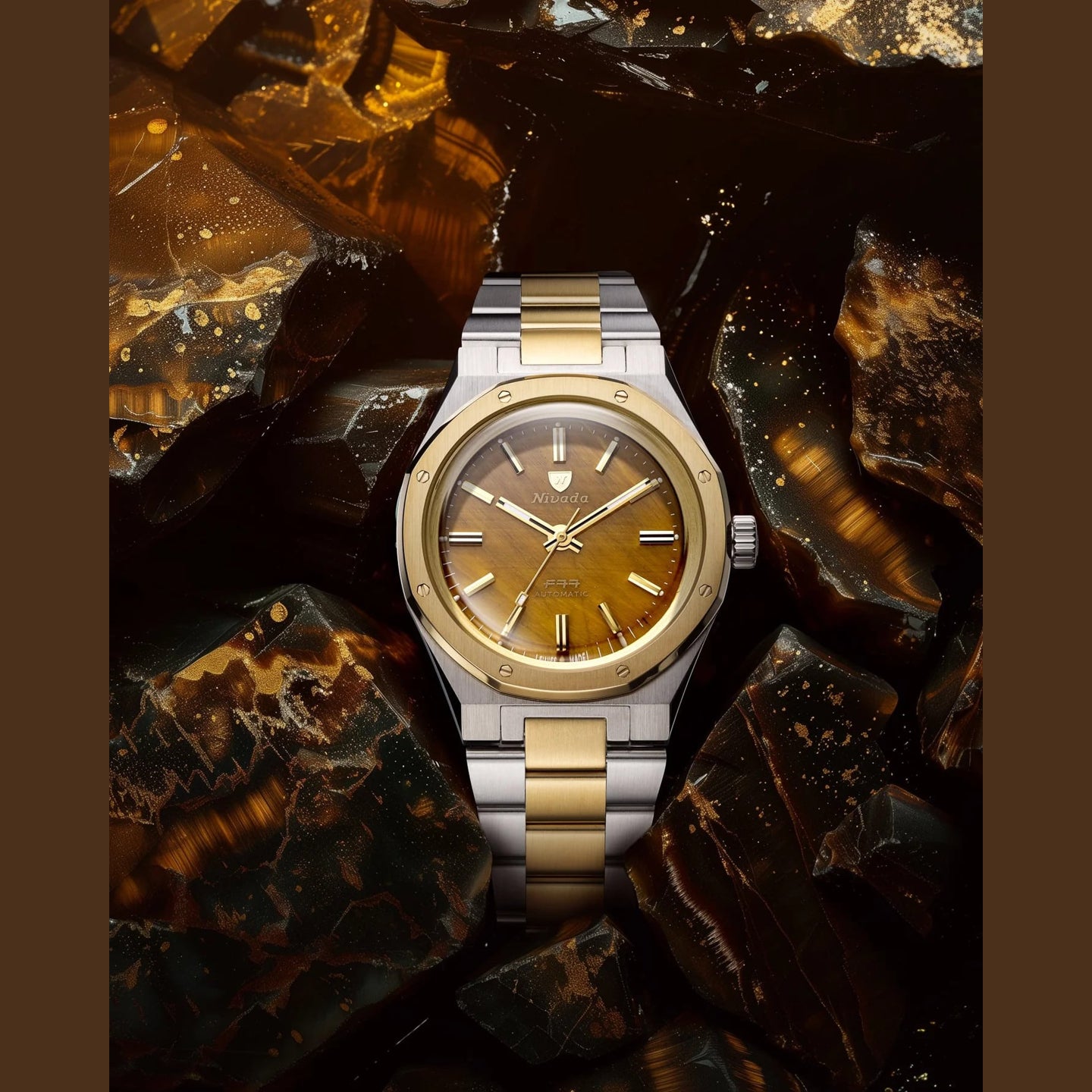 Nivada Grenchen F77 Tiger Eye Bicolor Mark I
