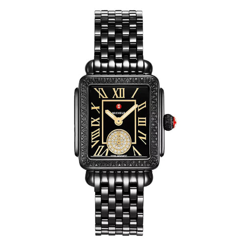 Michele MWW06G000051 Deco Diamond Madison Mid Noir