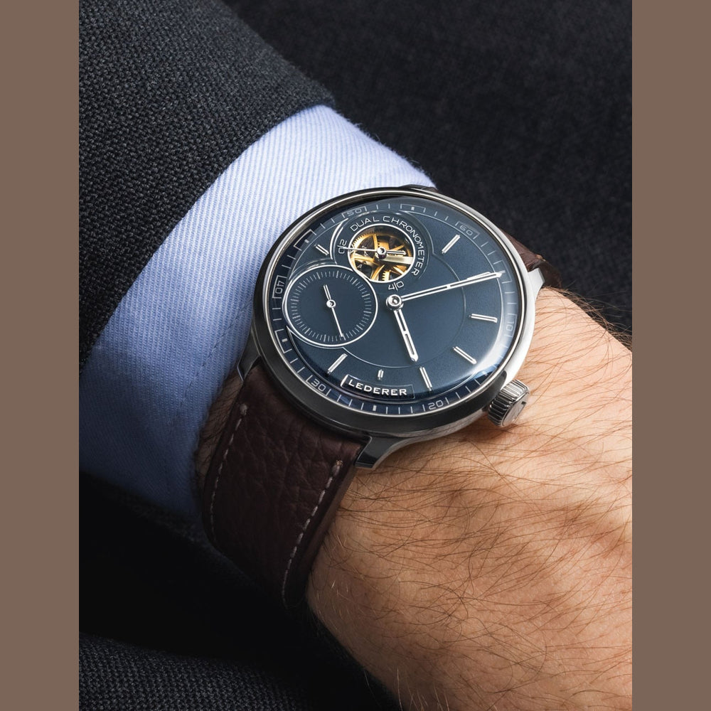 Lederer CIC 9016.10.302 Central Impulse Chronometer Deep Blue